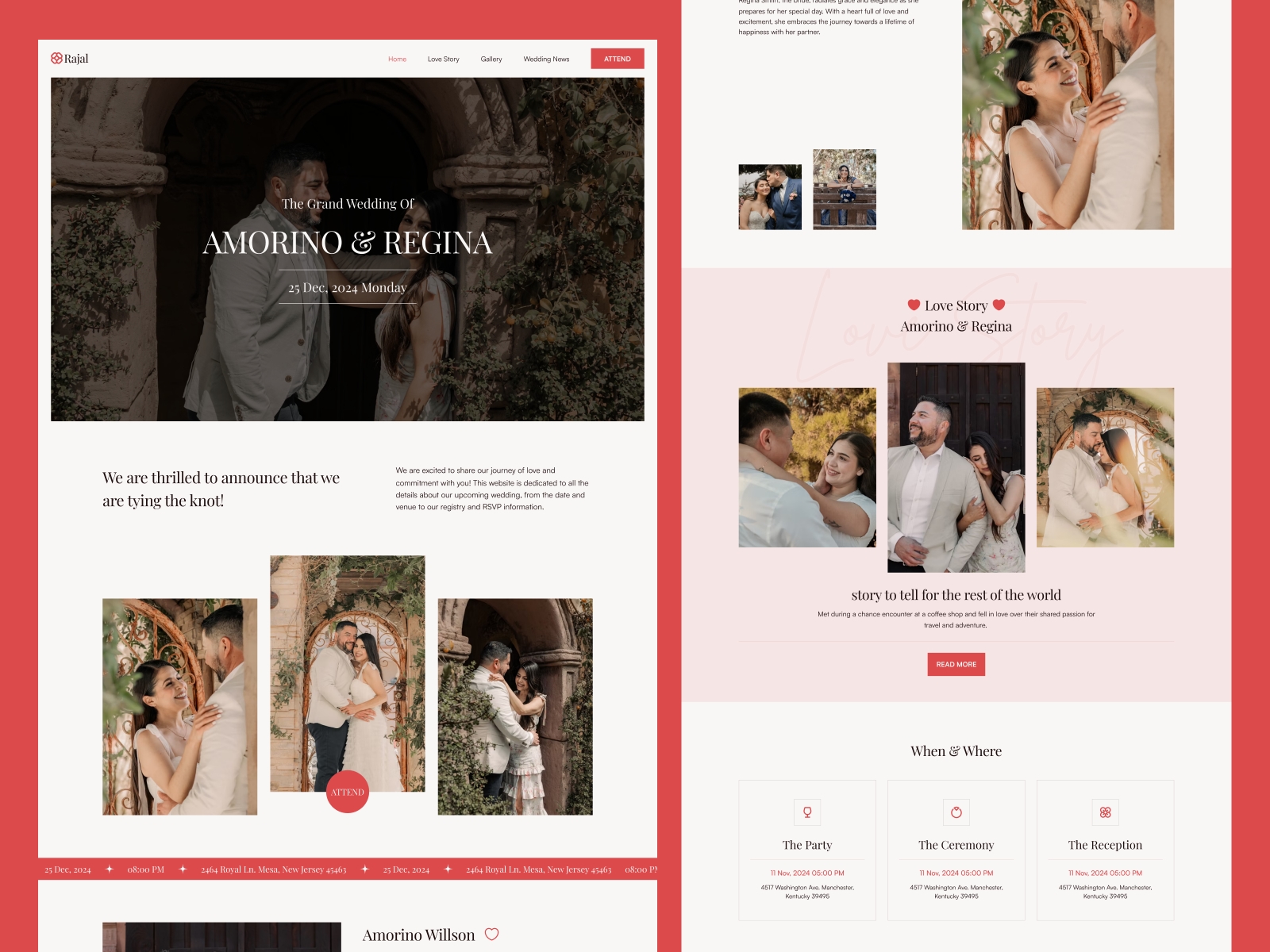 Screenshot of Rajal website