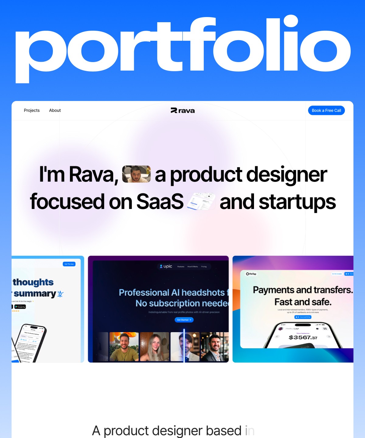 Screenshot of Rava website