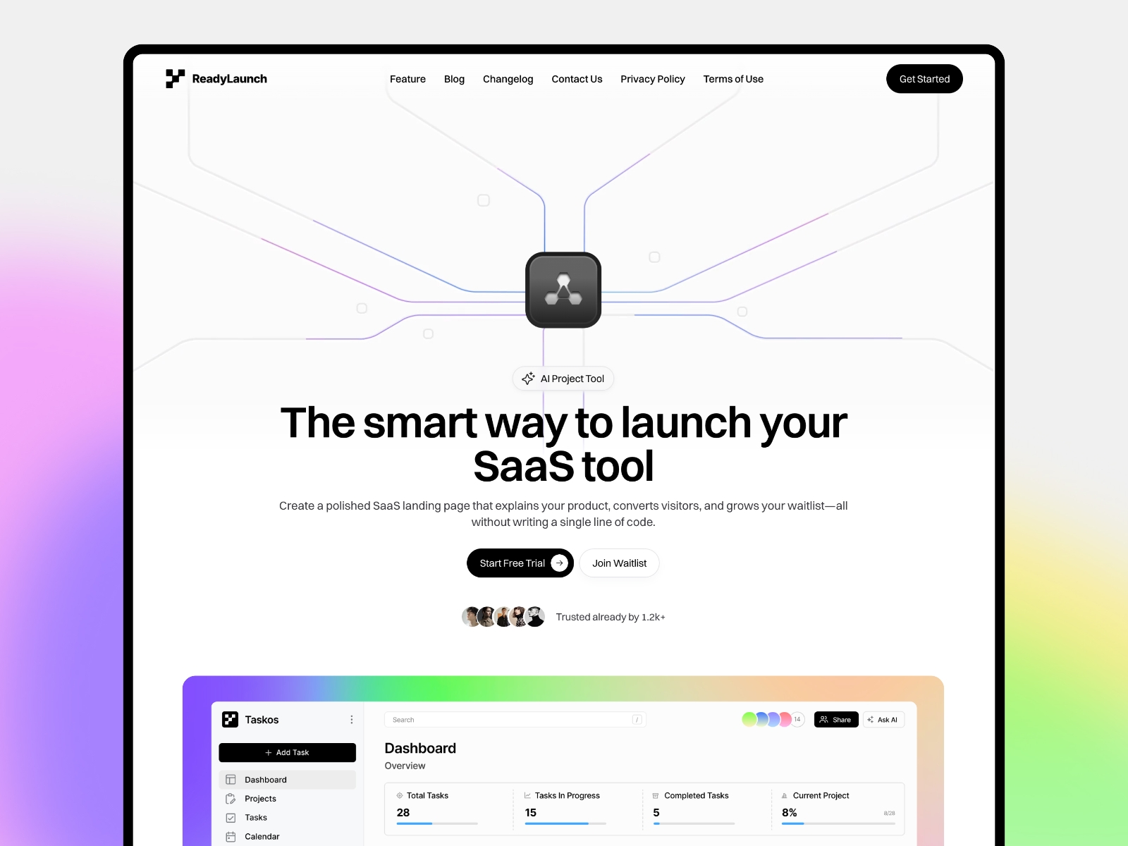 Screenshot of Readylaunch website