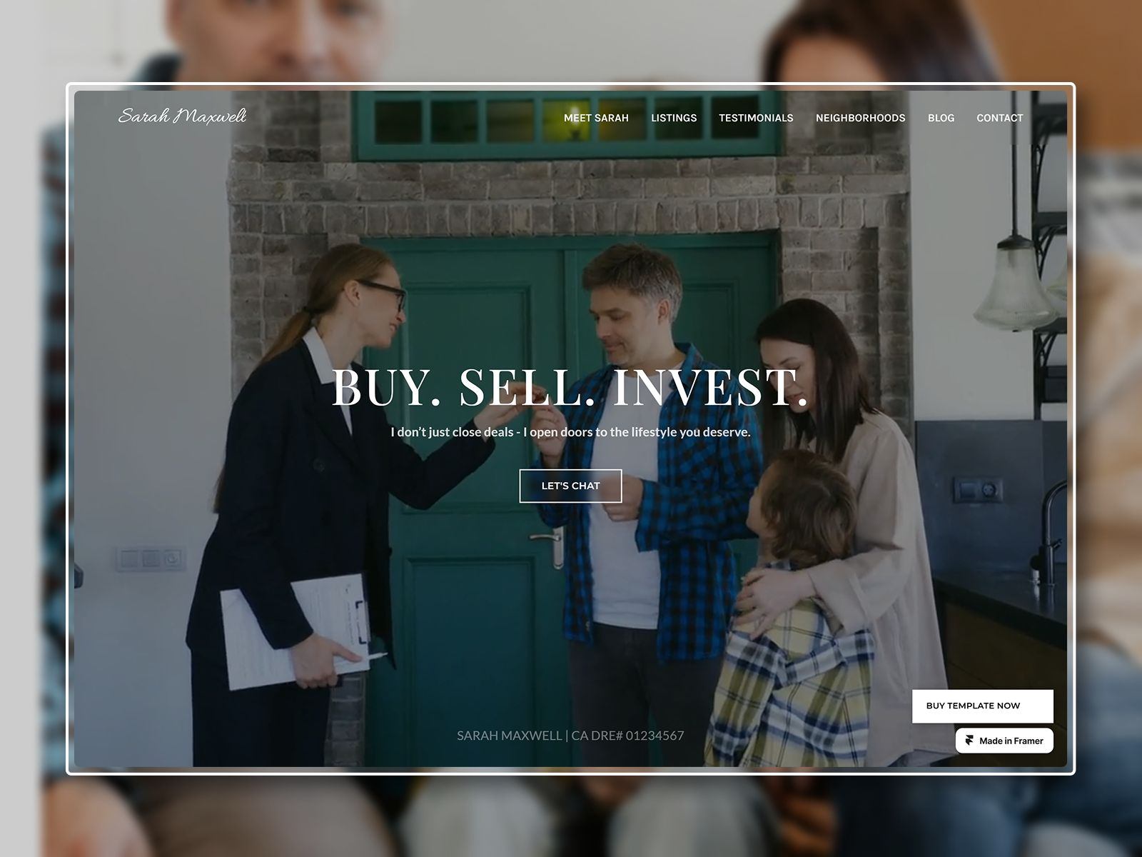 Screenshot of Realtor website