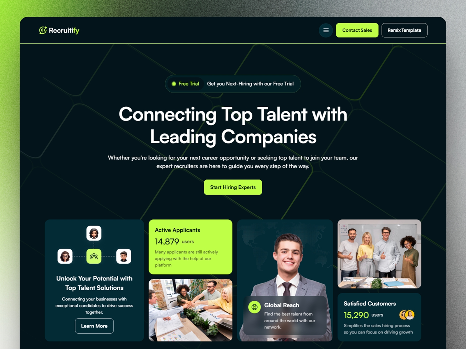 Screenshot of Recruitify website