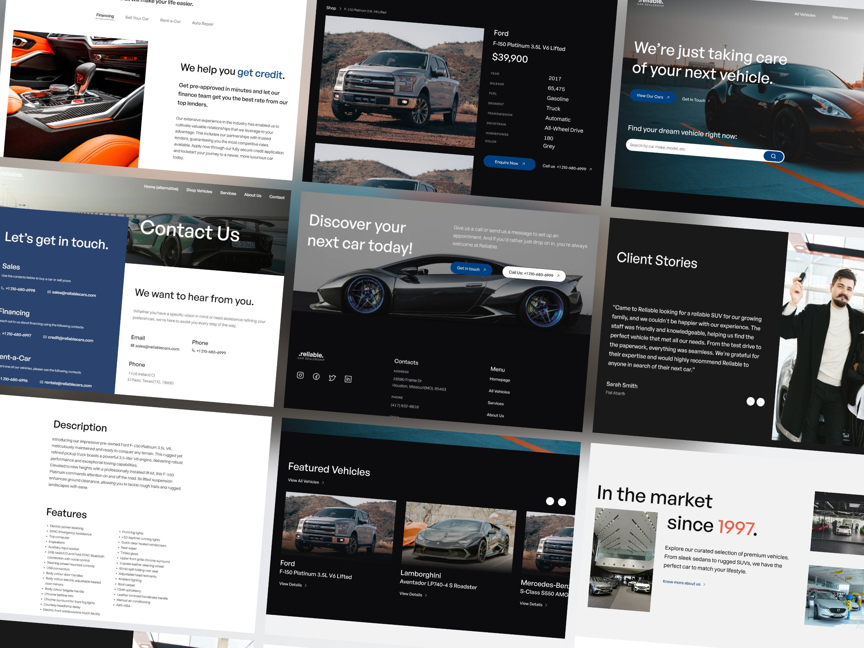 Screenshot of Reliable website