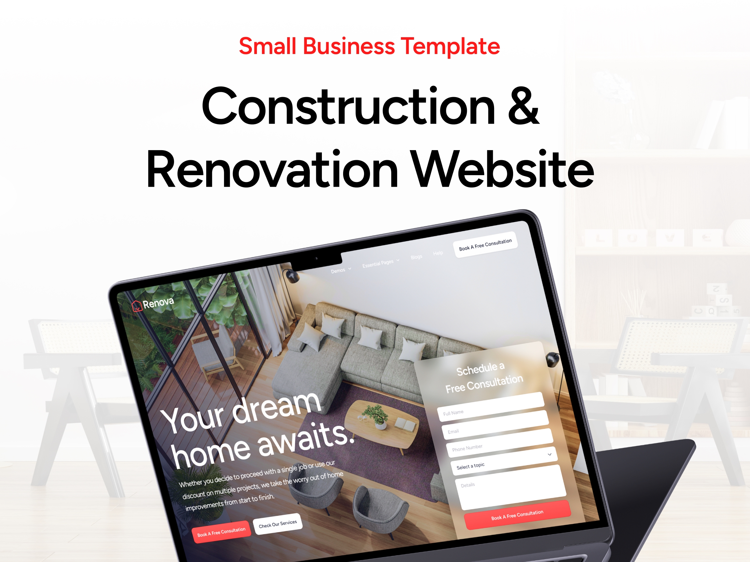 Screenshot of Renova website