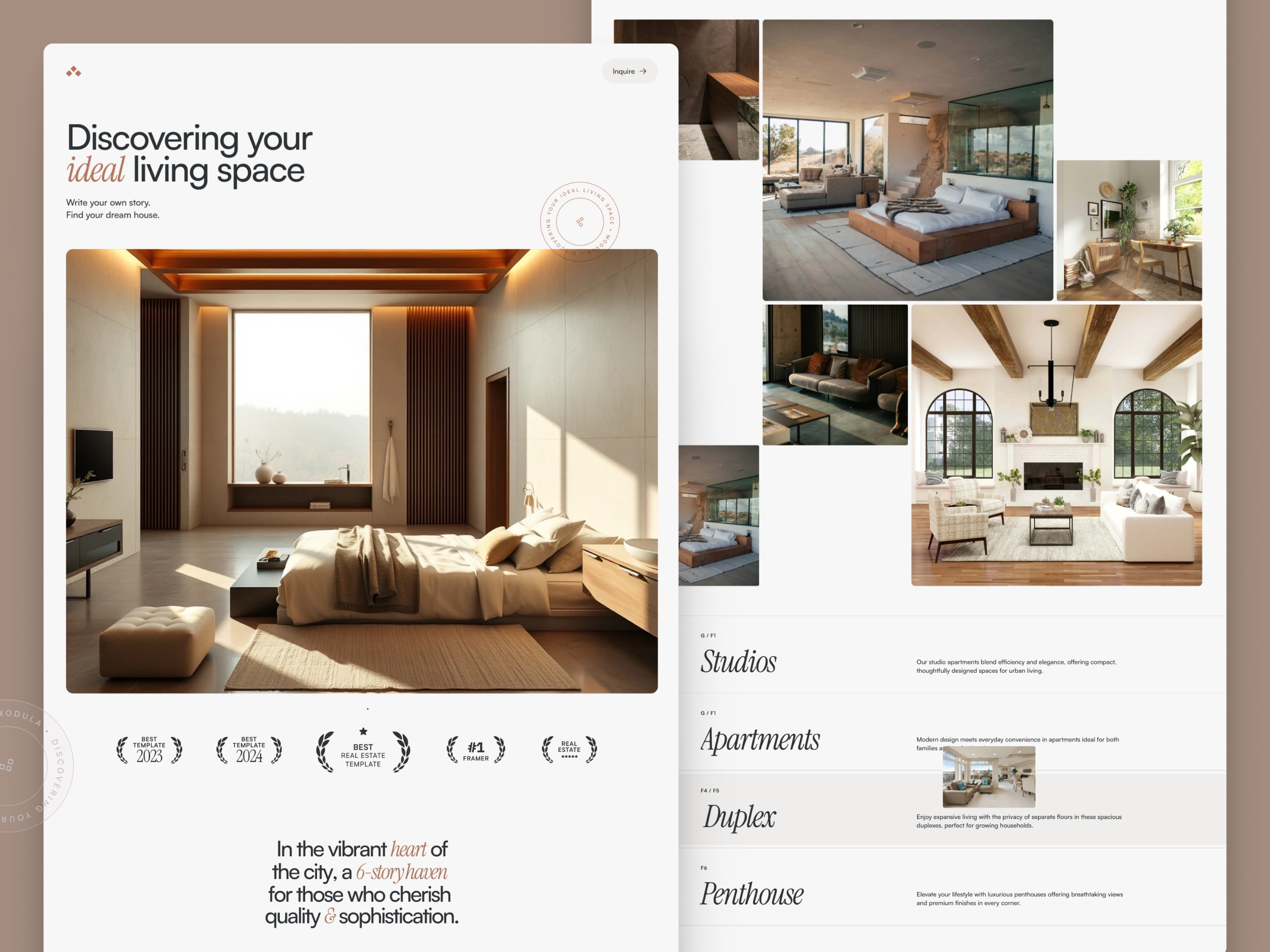 Screenshot of Residencia website