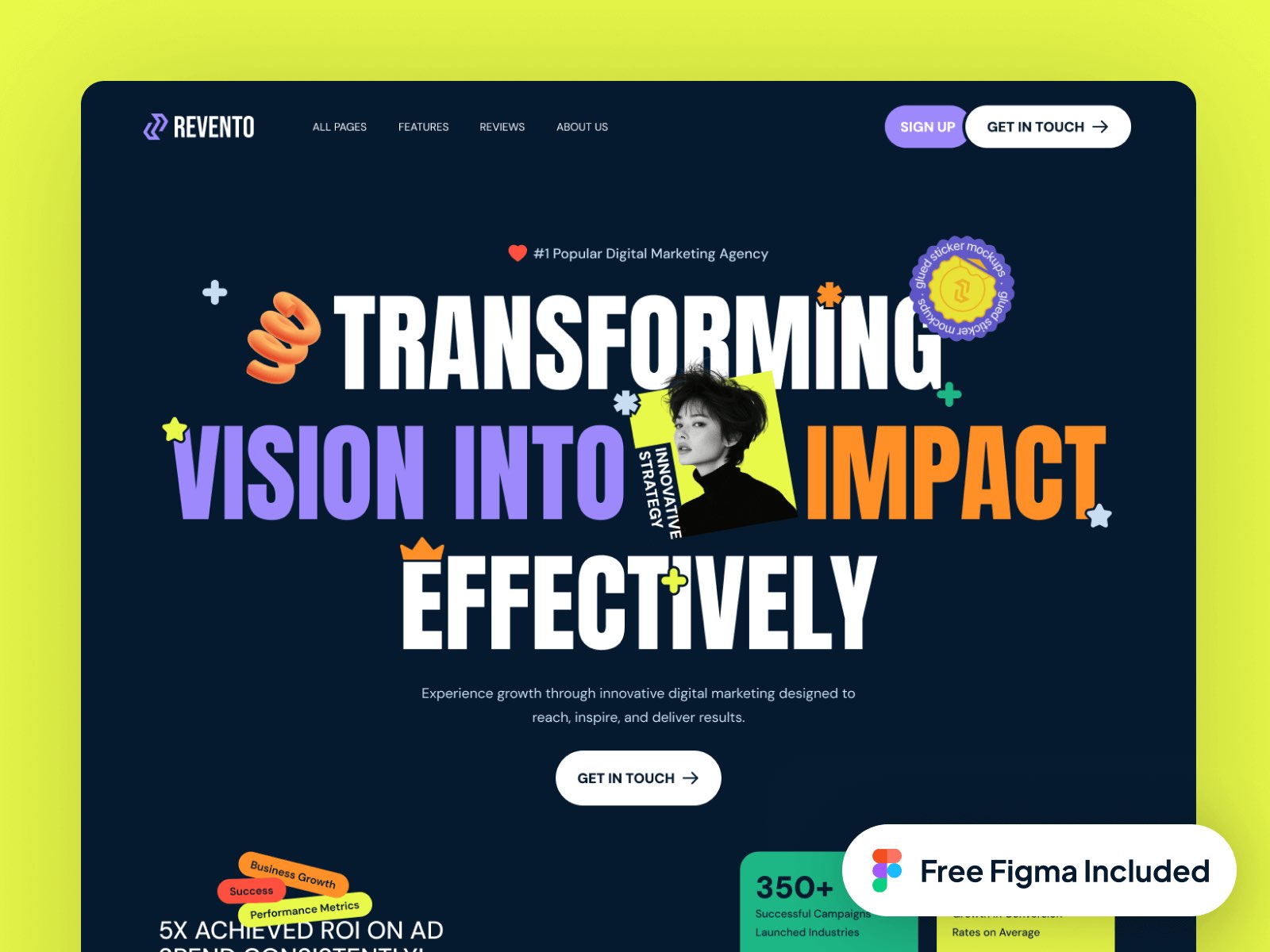 Screenshot of Revento website