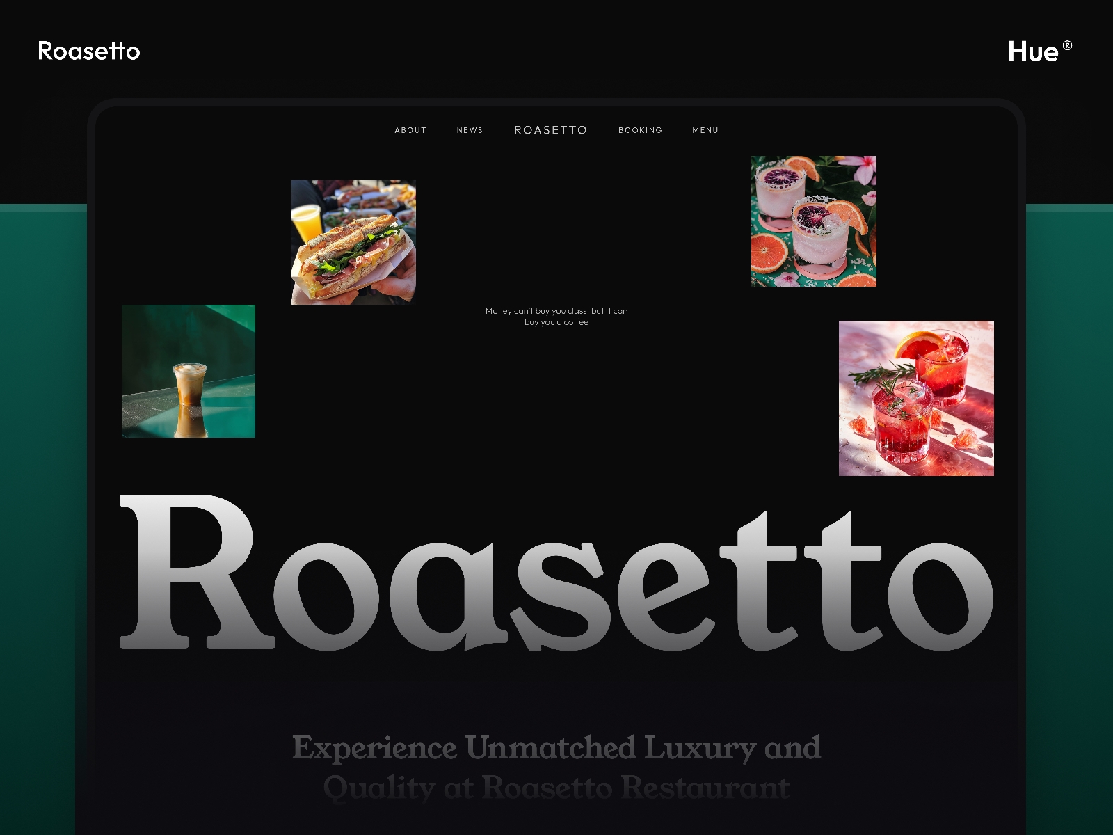 Screenshot of Roasetto website