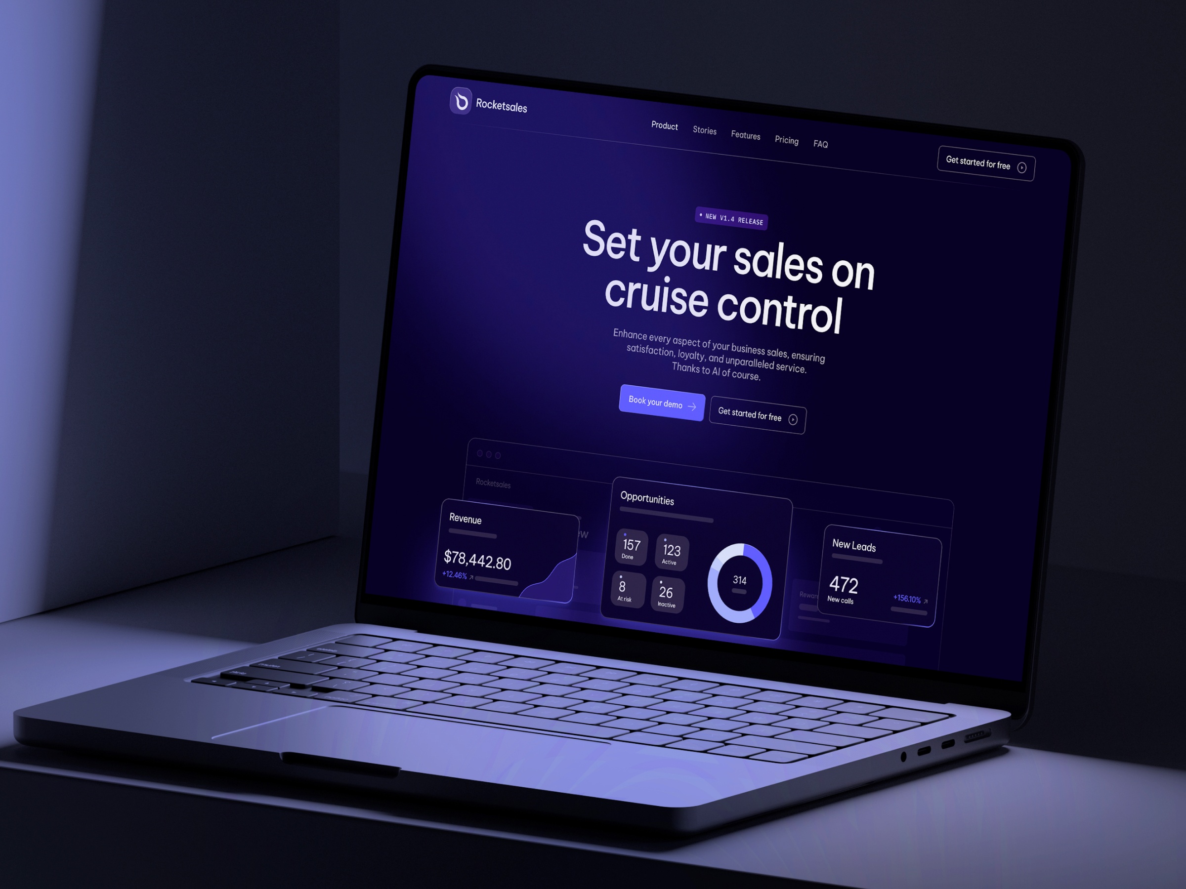 Screenshot of Rocketsales website