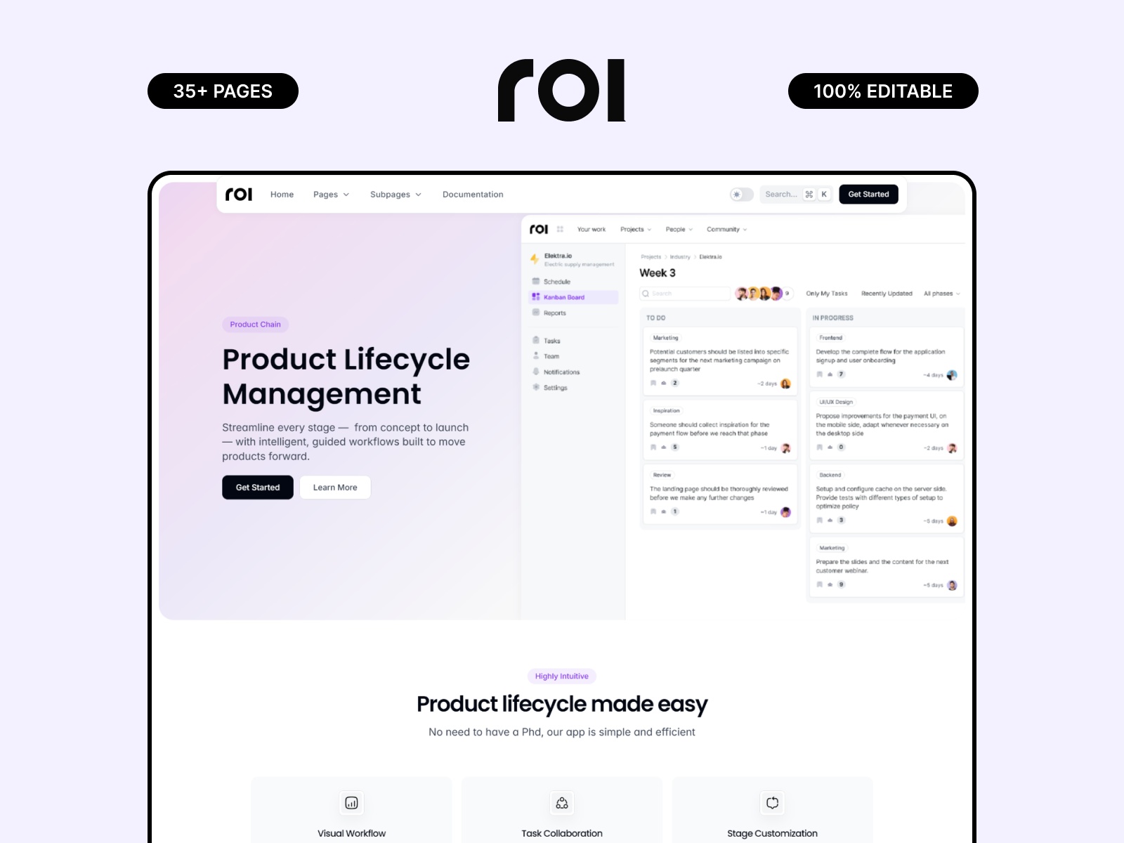 Screenshot of Roi website