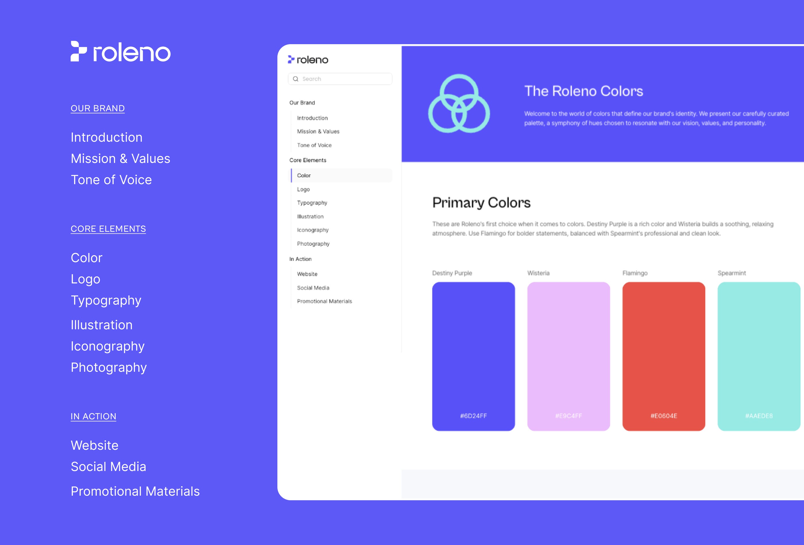 Screenshot 3 of Roleno brand guidelines template