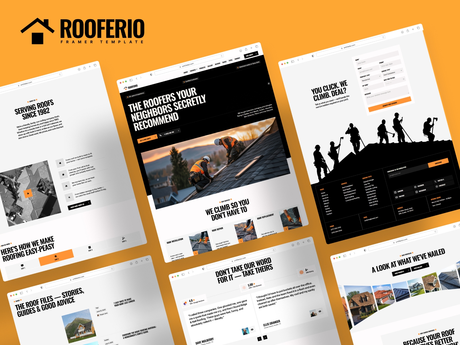 Screenshot of Rooferio website