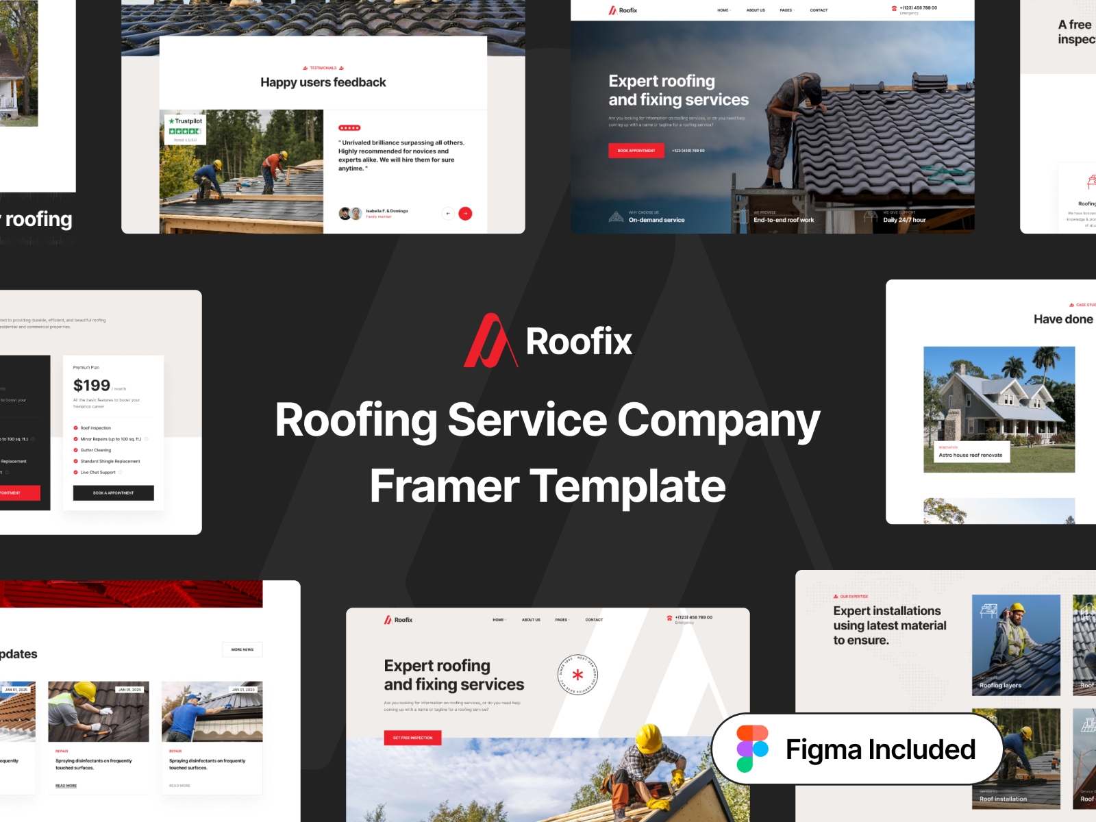 Screenshot of Roofix website