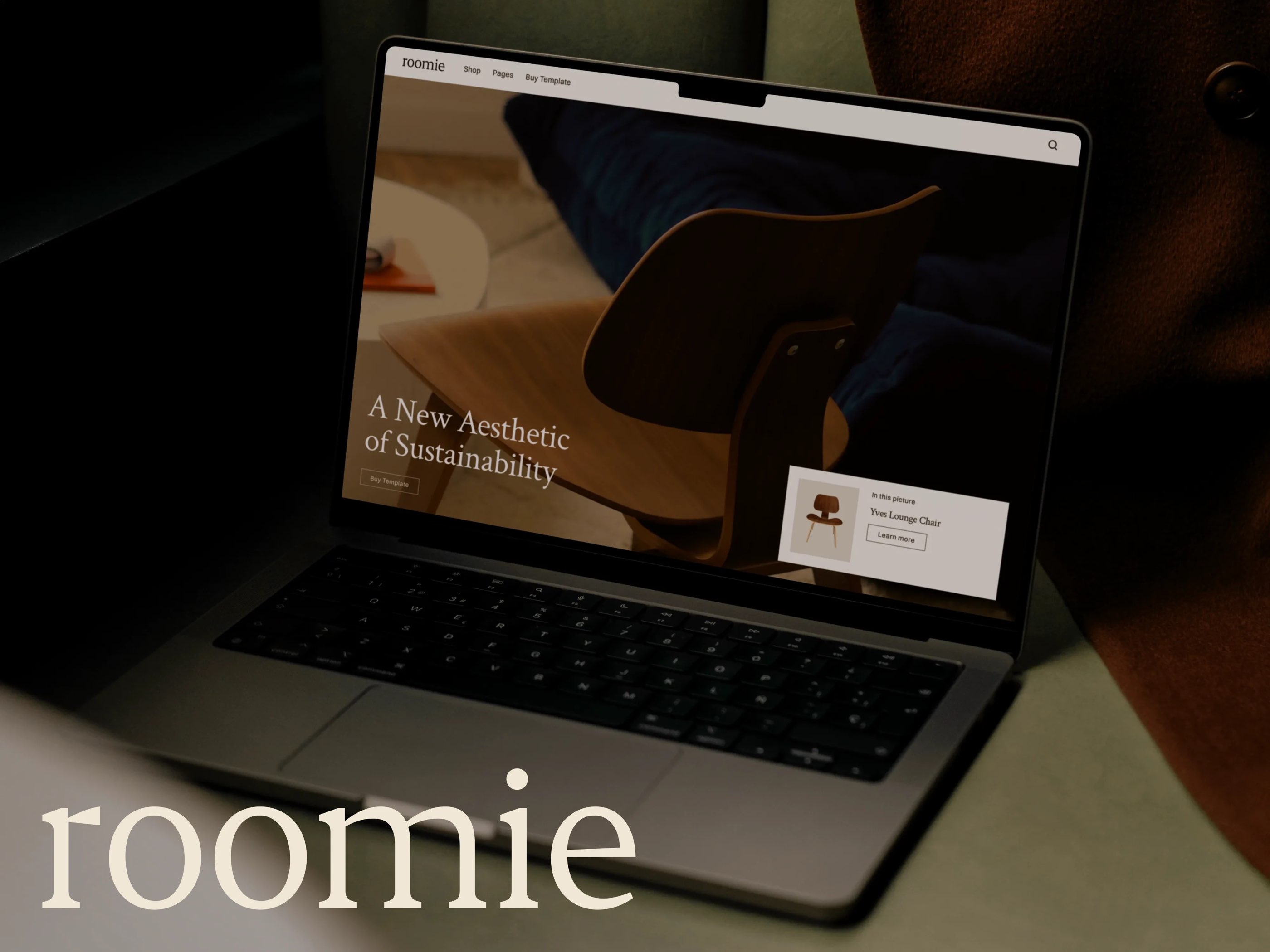 Screenshot of Roomie furniture ecommerce template website