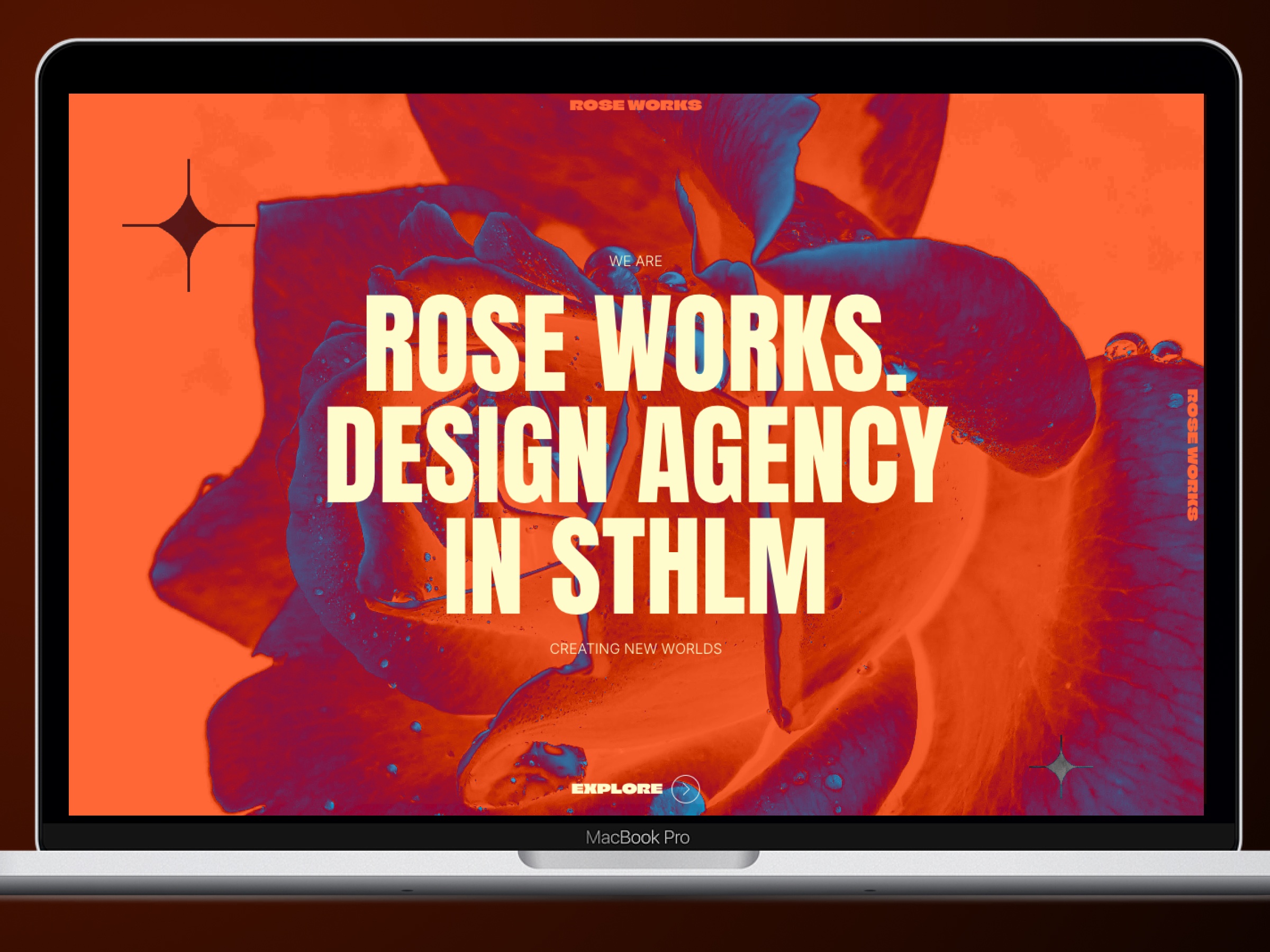 Screenshot of Rose works website