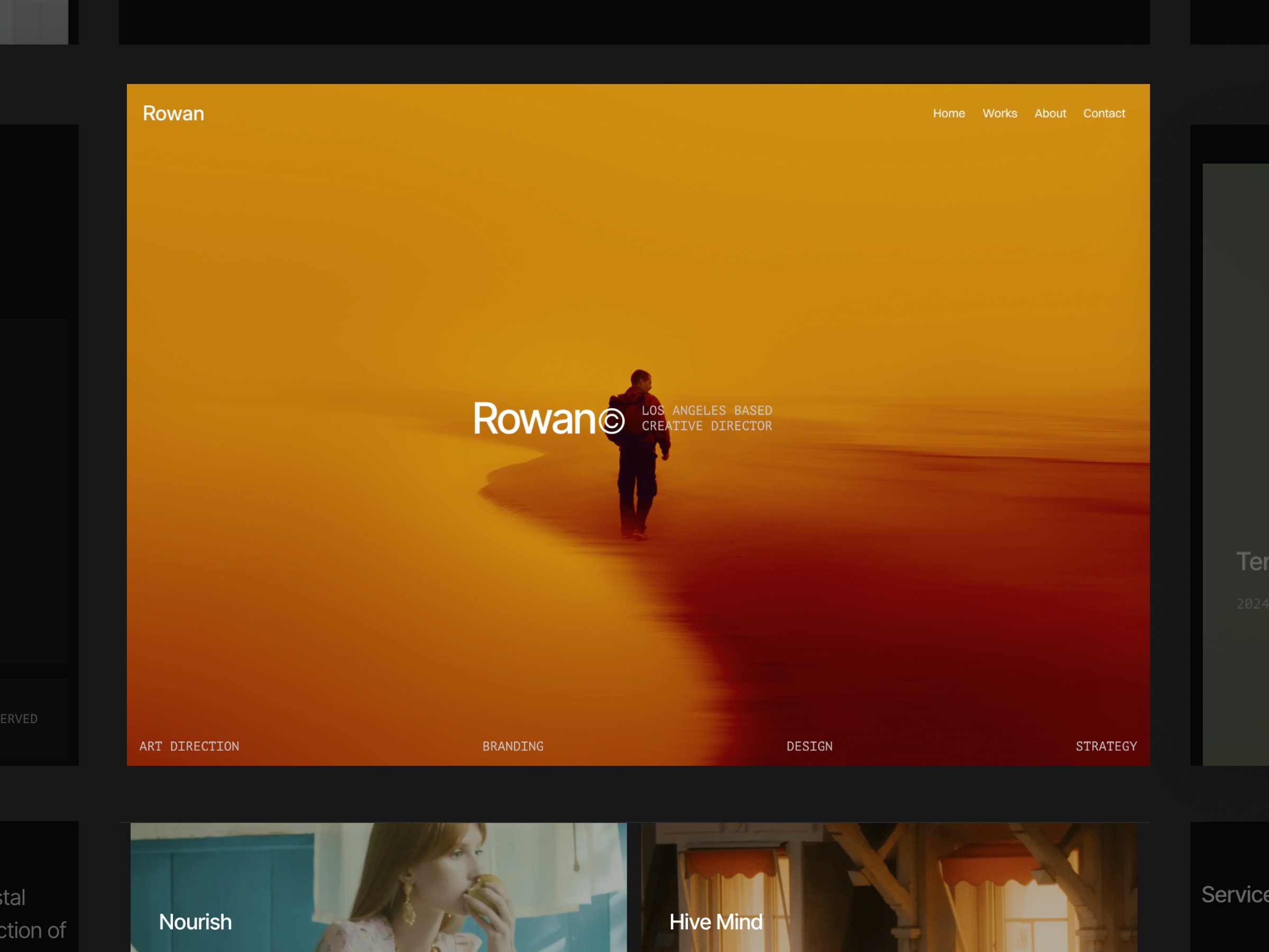 Screenshot of Rowan website