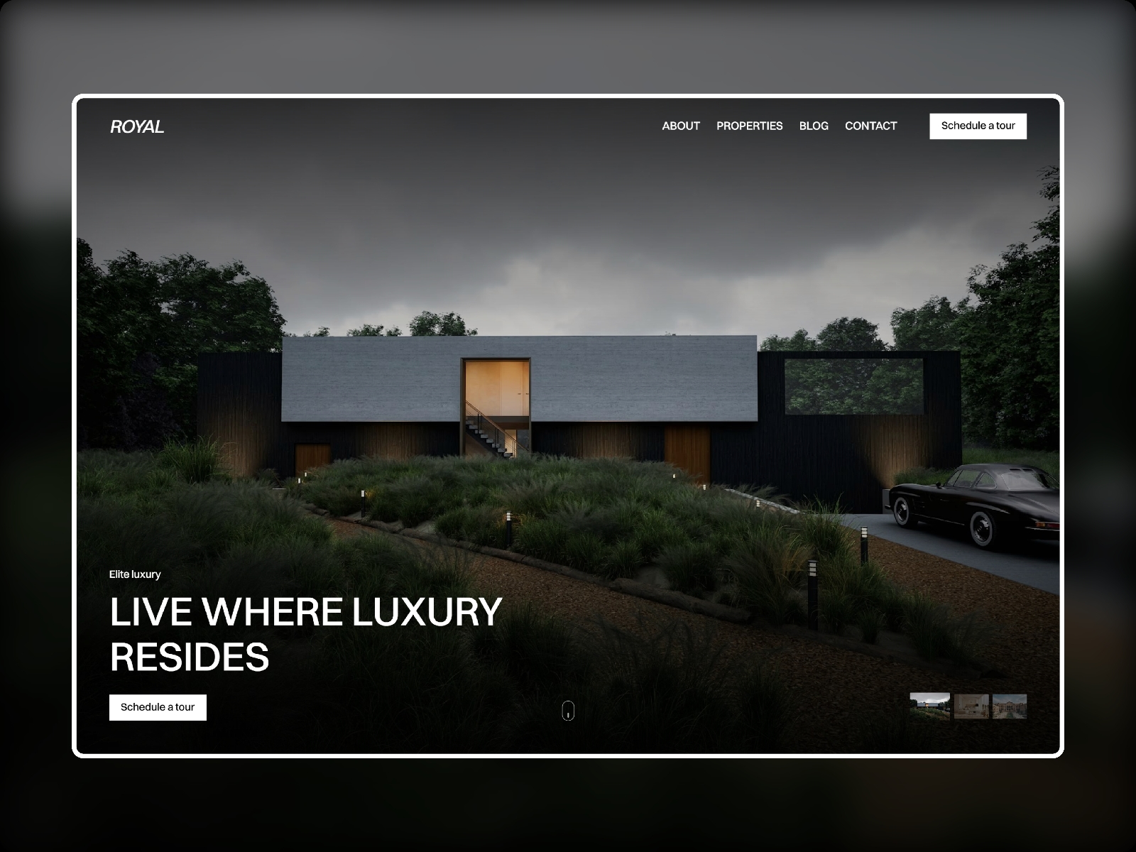Screenshot of Royal website