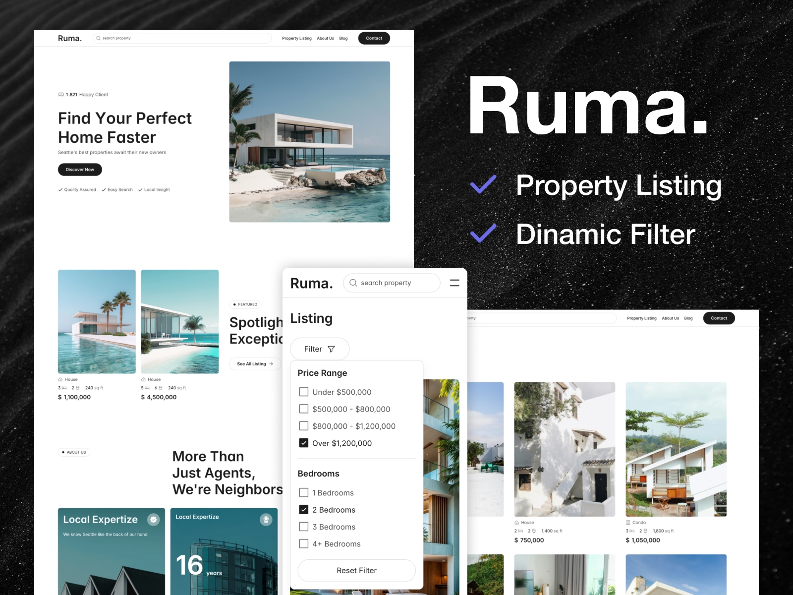 Screenshot of Ruma website