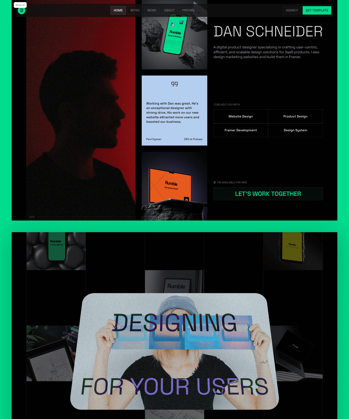 Screenshot of Rumble website