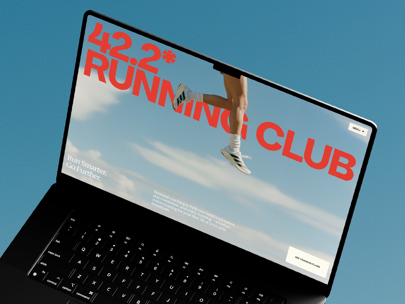 Screenshot of Running club website