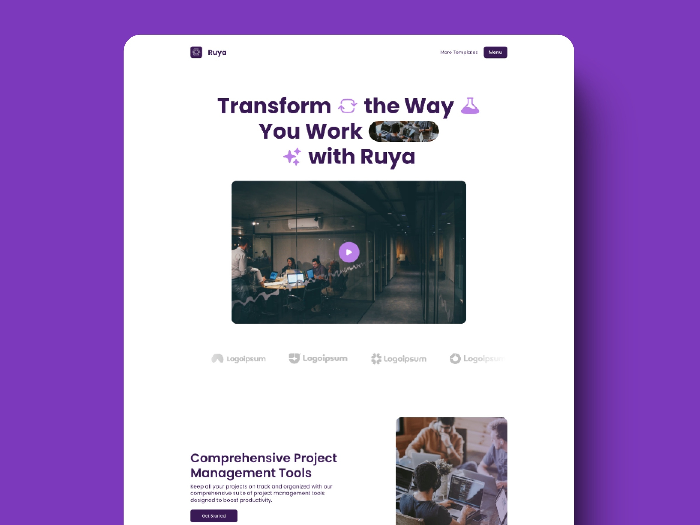 Screenshot of Ruya website