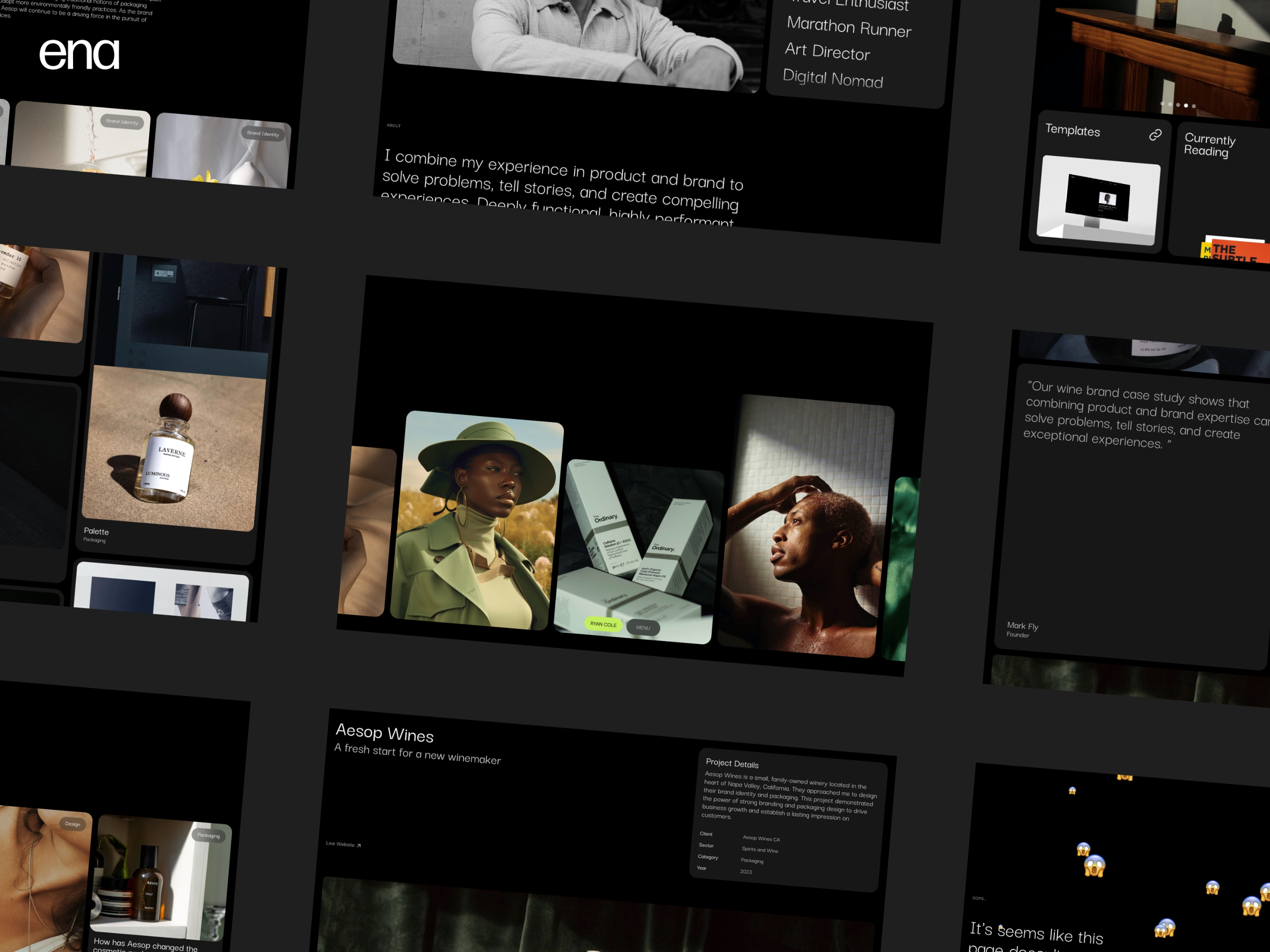 Screenshot of Ryan cole website