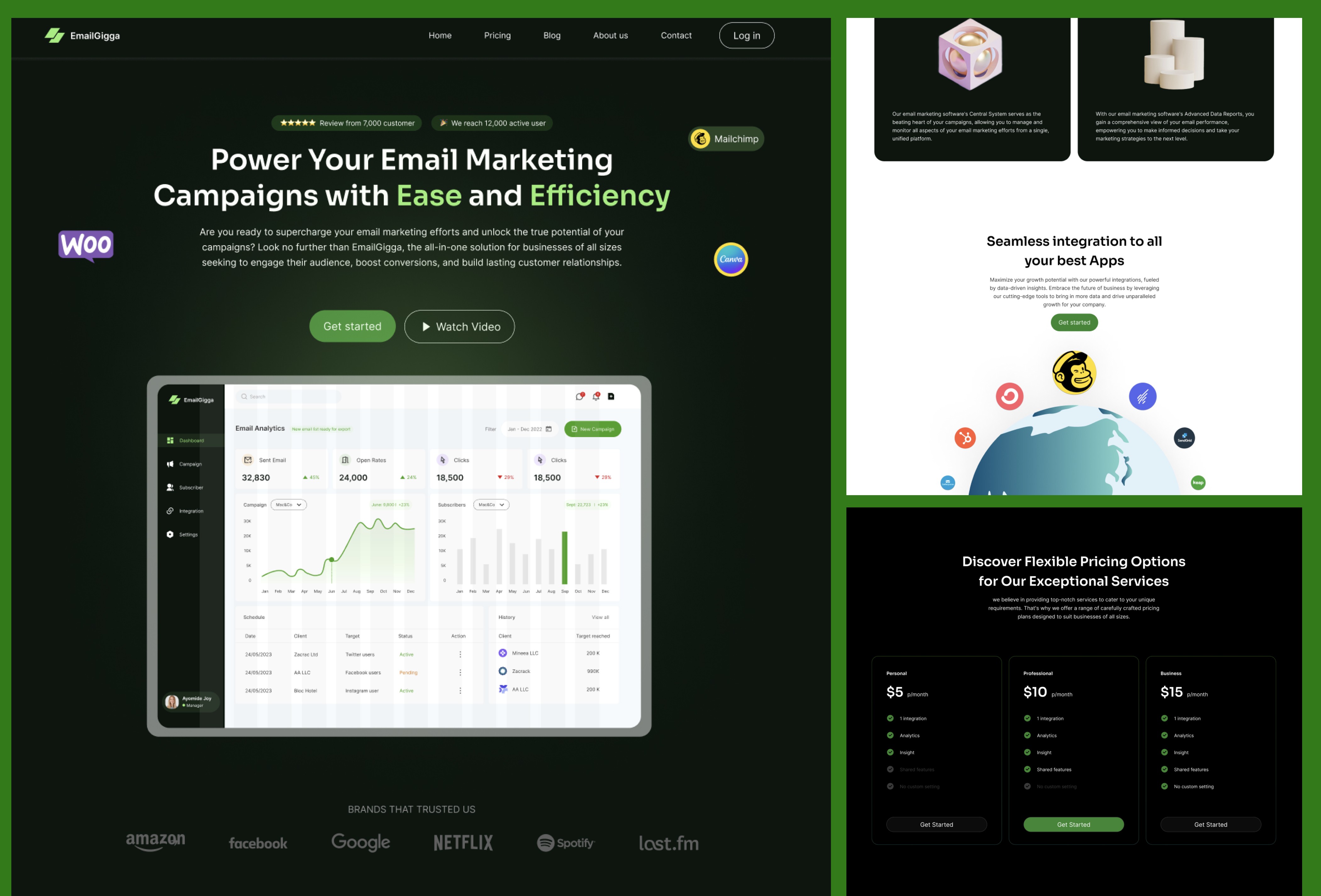 Screenshot of Saas website saaspo website