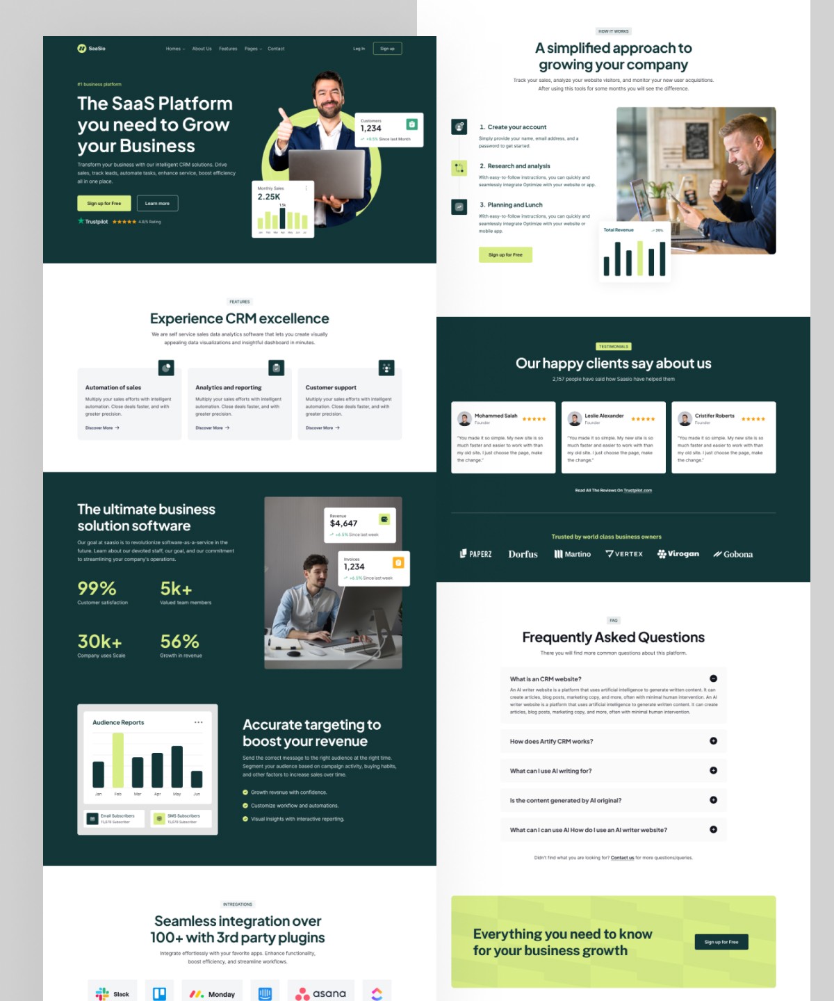 Screenshot of Saasio multipurpose saas website template website