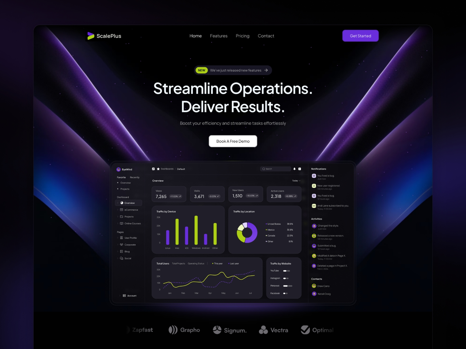 Screenshot of Saasplus website