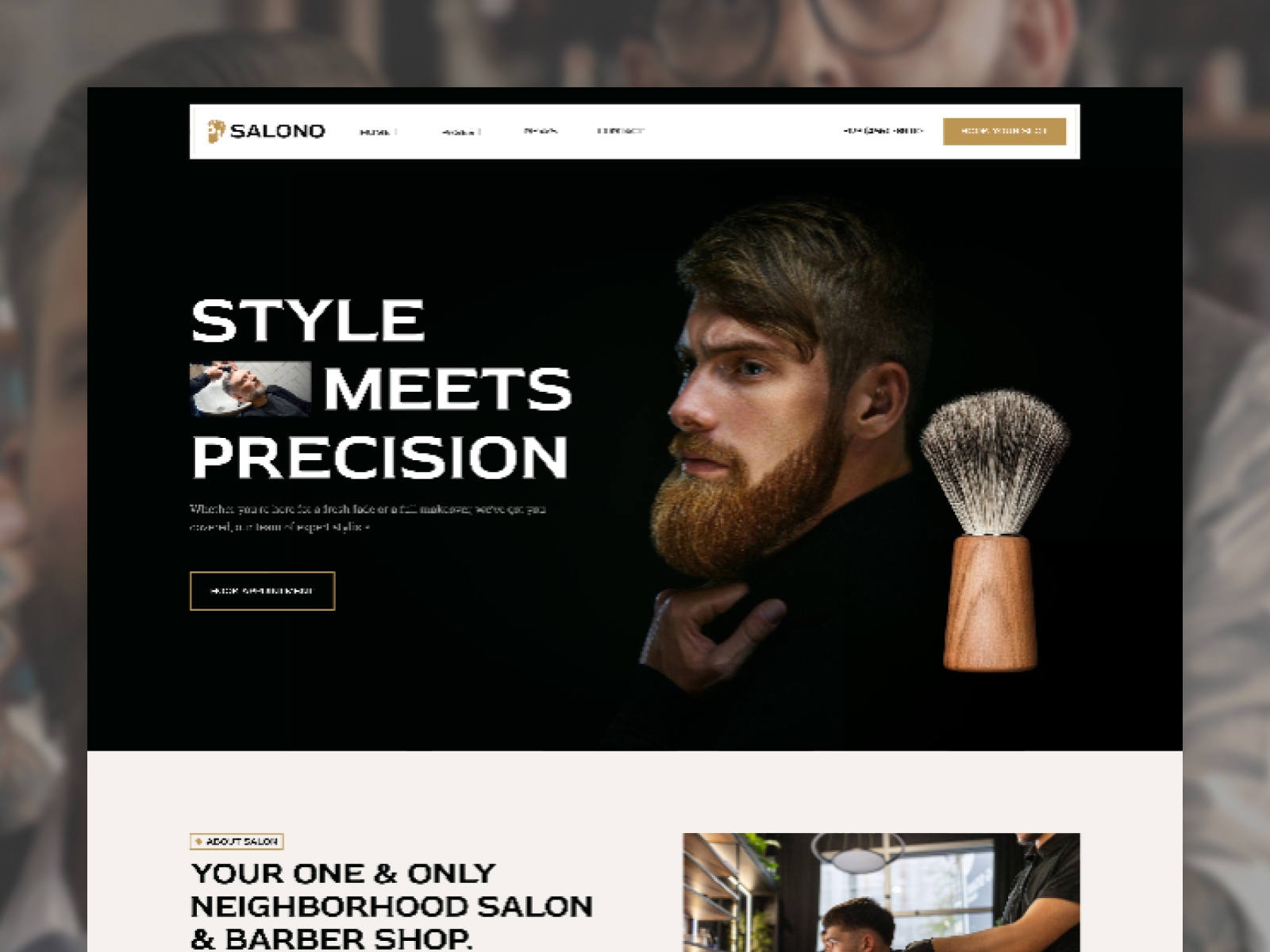 Screenshot of Salono website