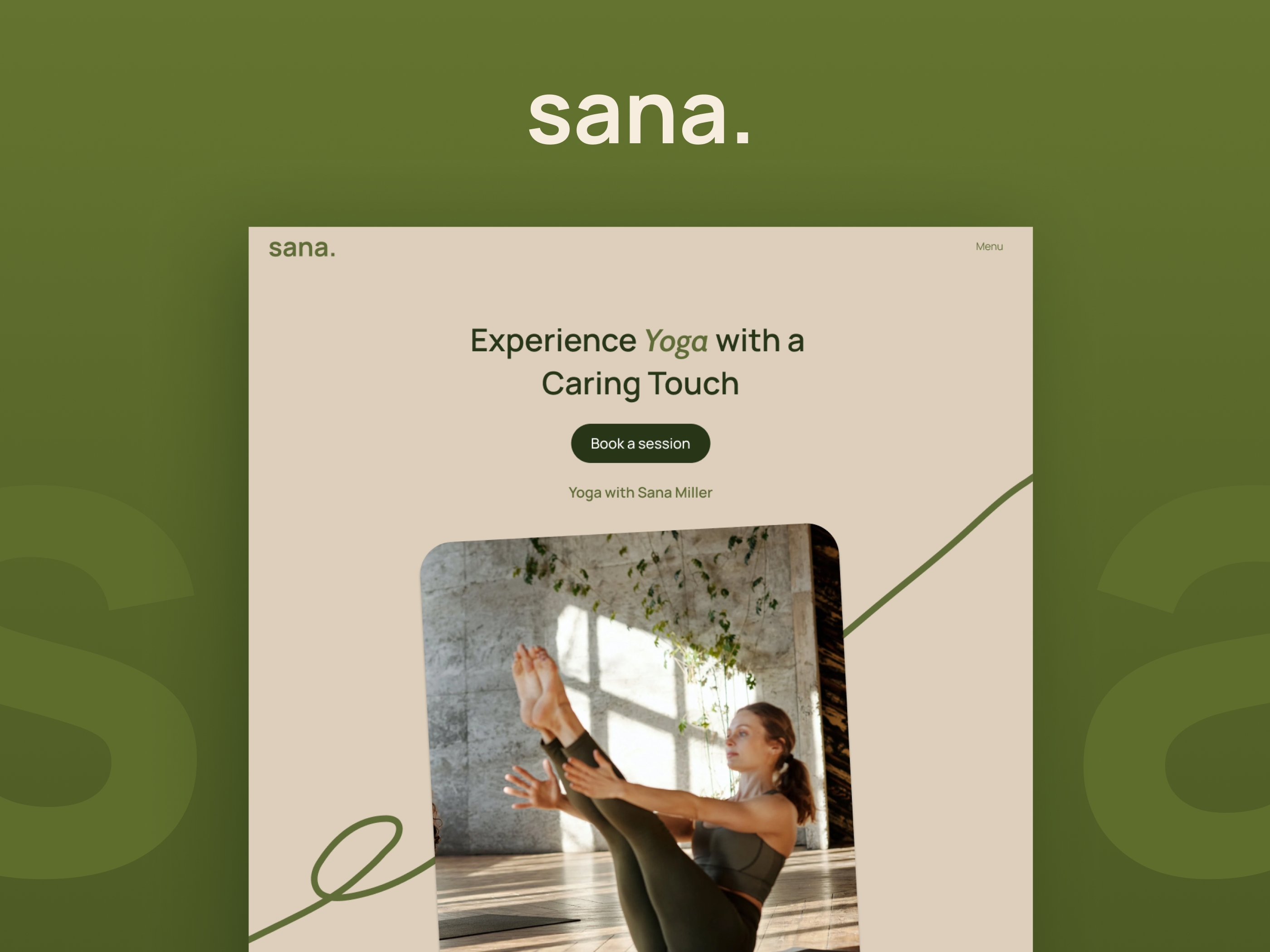 Screenshot of Sana website