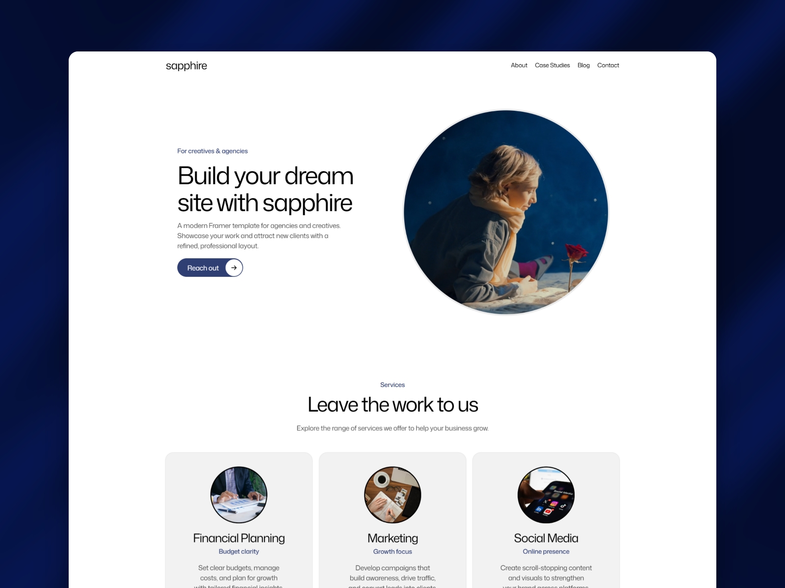 Screenshot of Sapphire website