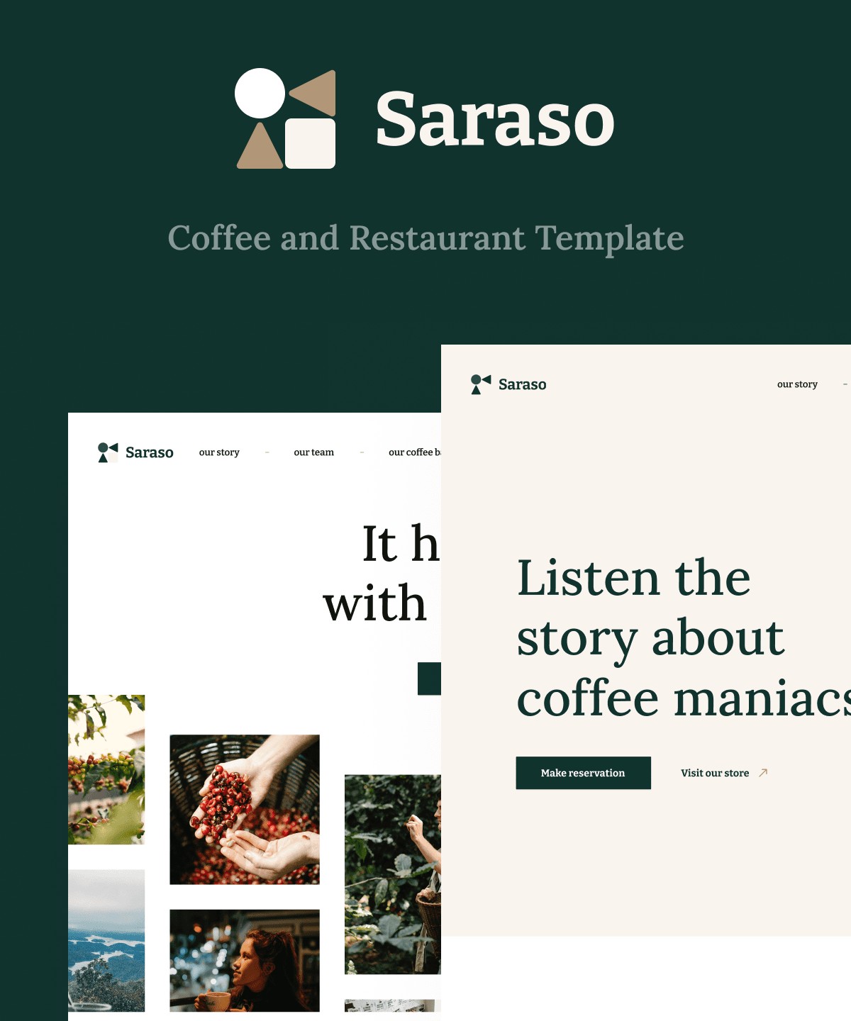 Screenshot of Saraso website