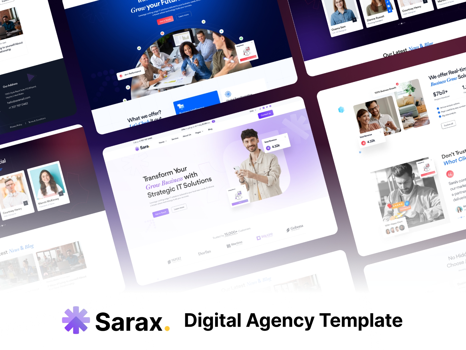 Screenshot of Sarax website