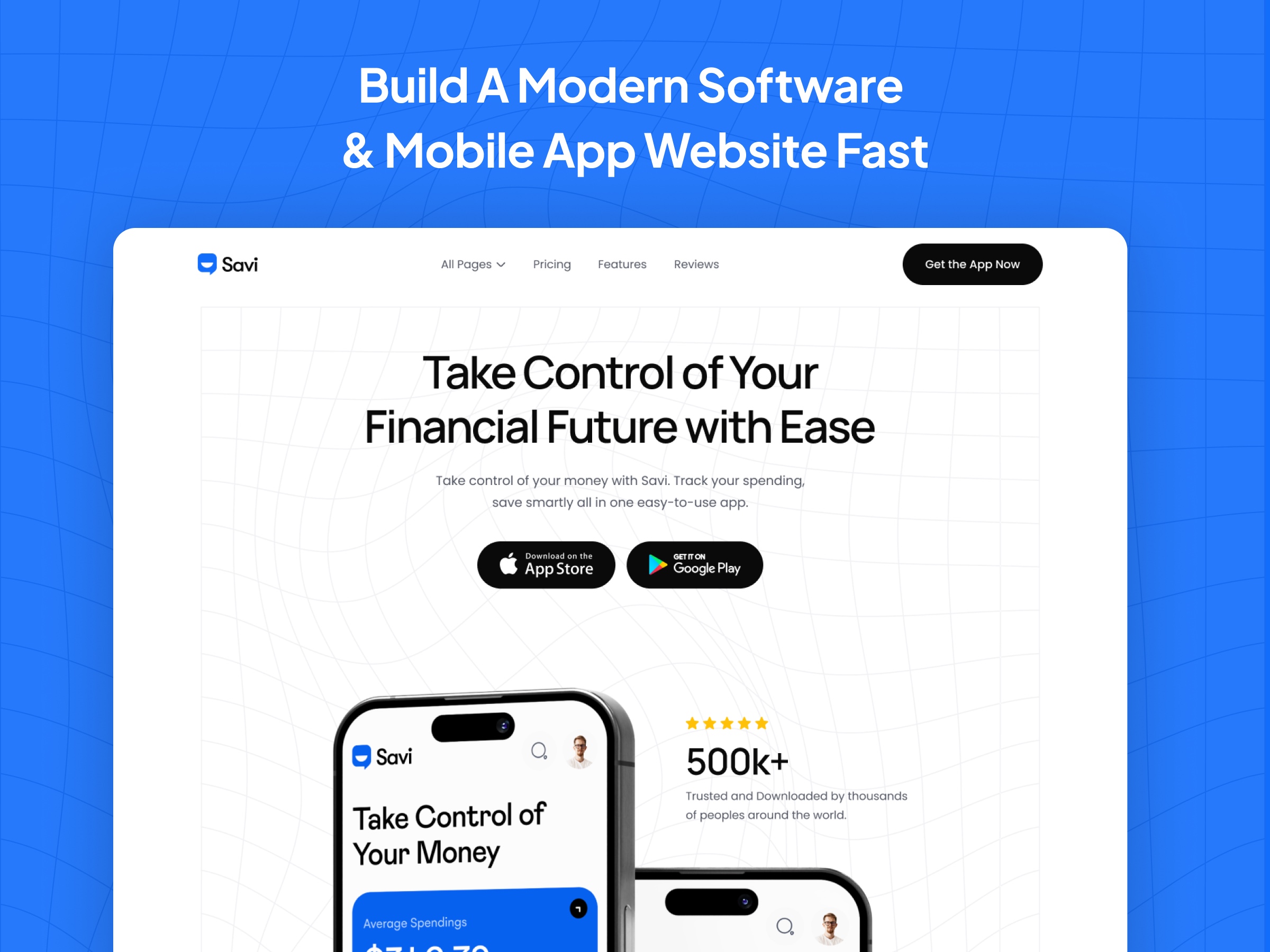 Screenshot of Savi website