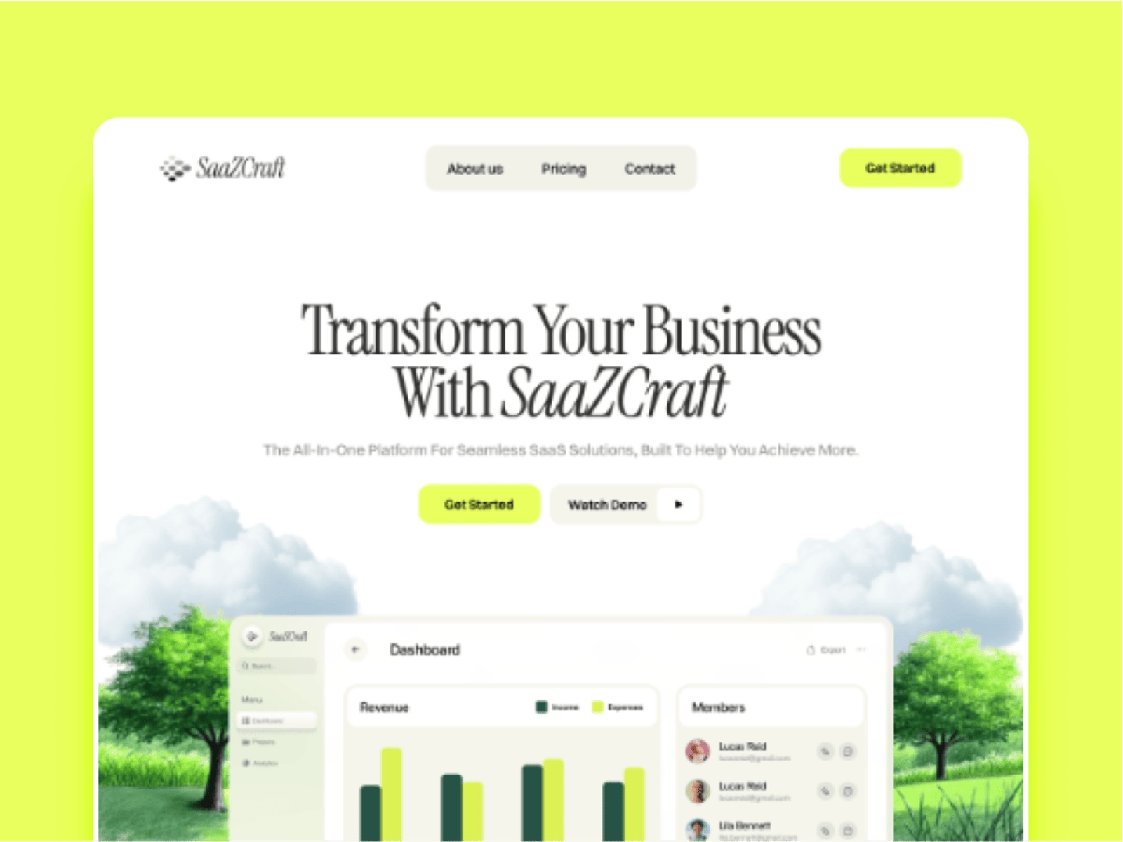 Screenshot of Sazcraft website