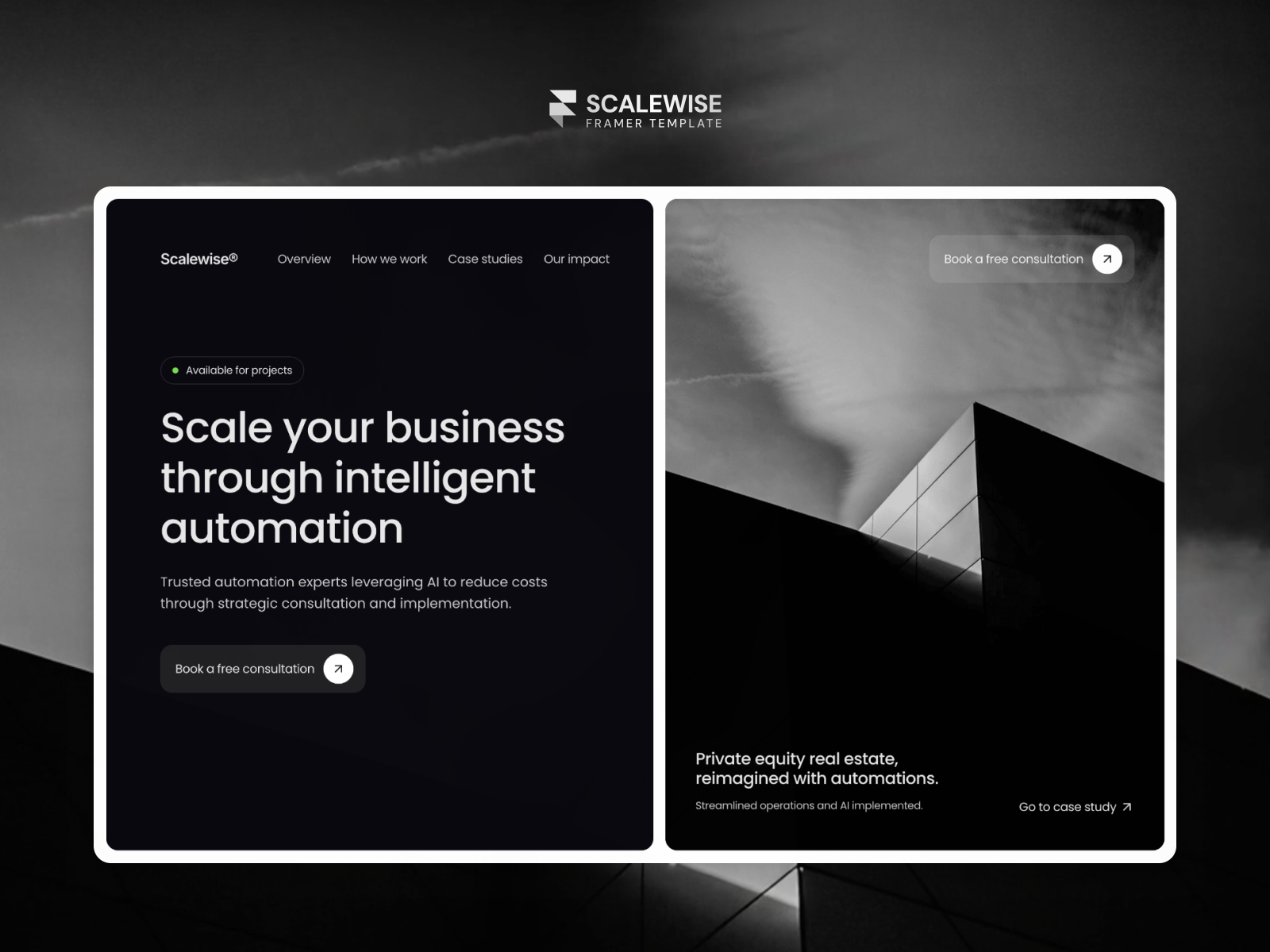 Screenshot of Scalewise website