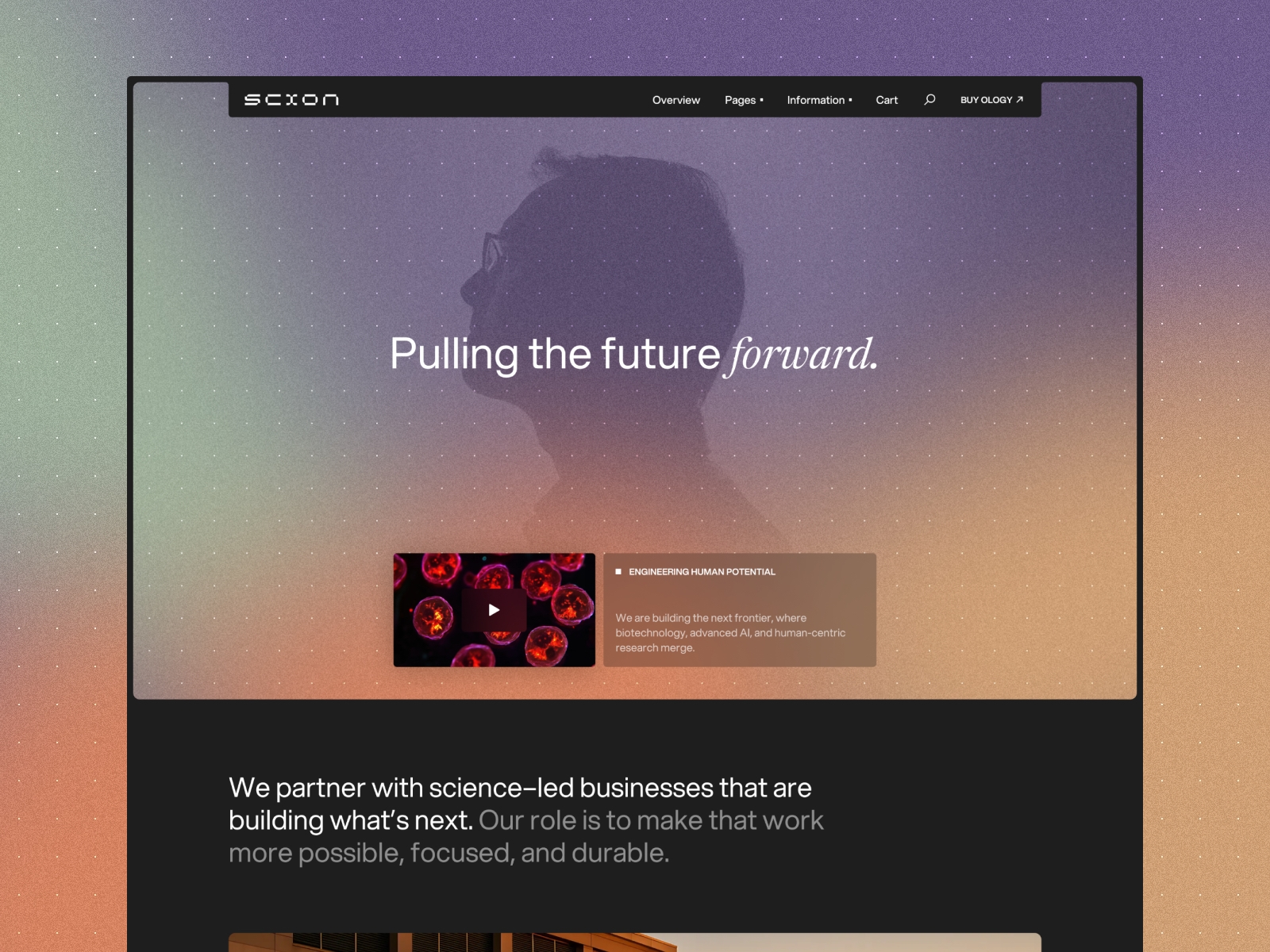 Screenshot of Scion website