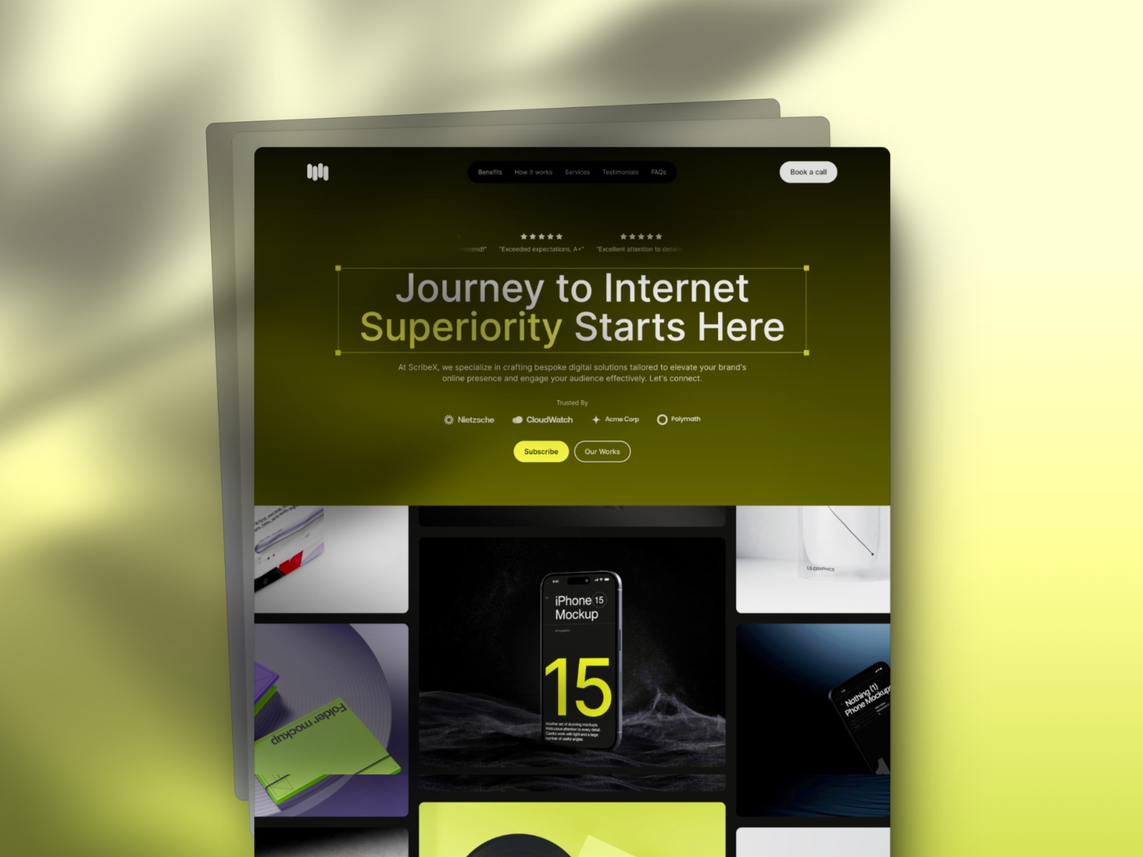 Screenshot of Scribex website