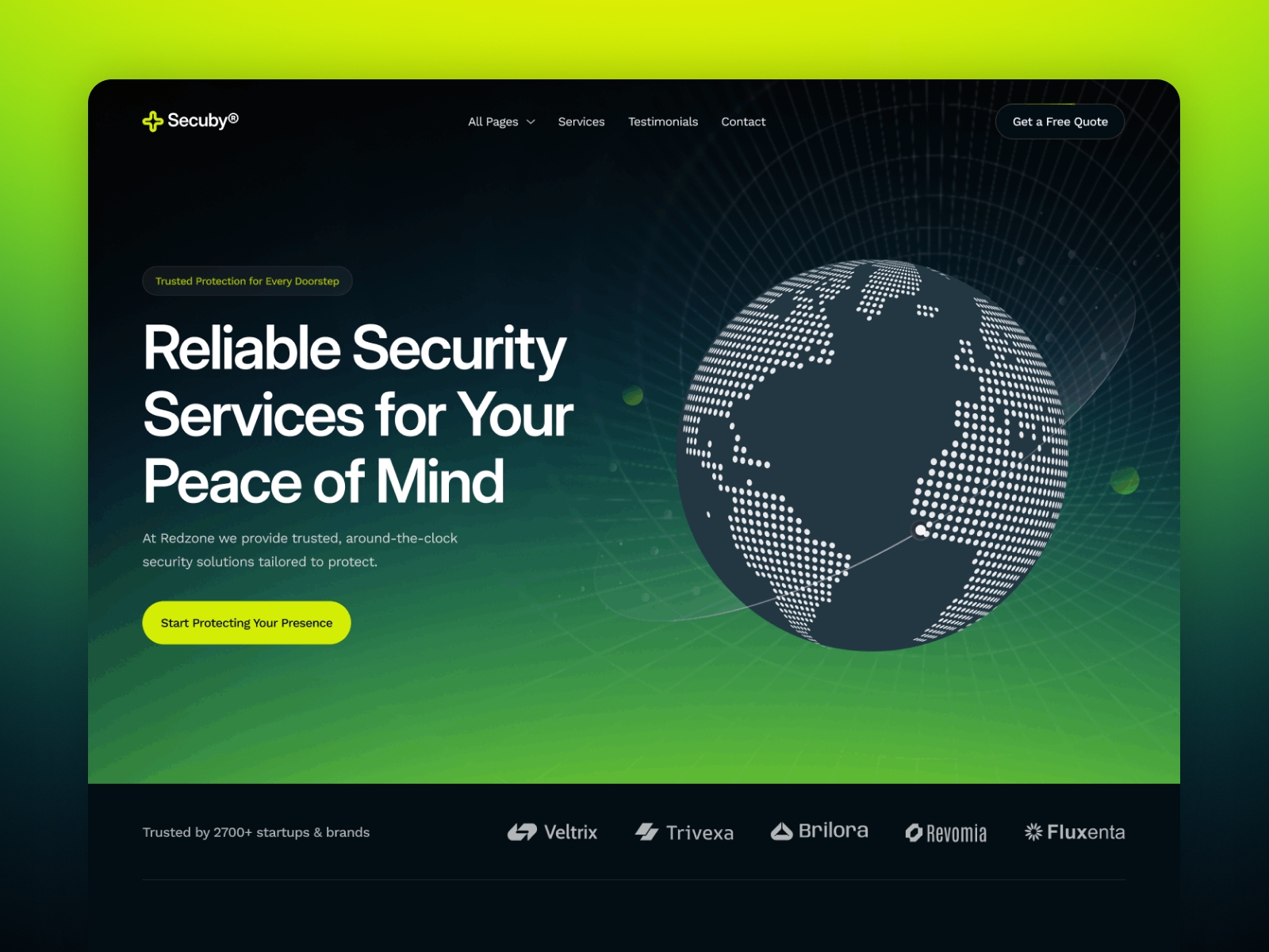 Screenshot of Secuby website