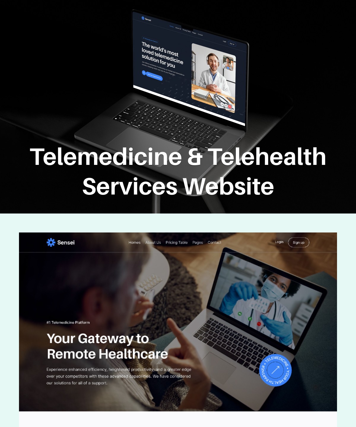 Screenshot of Sensei website