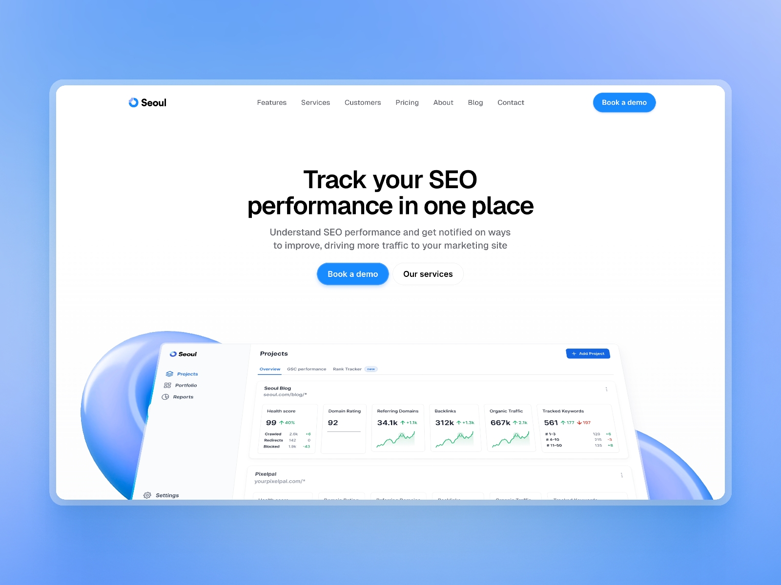 Screenshot of Seoul website