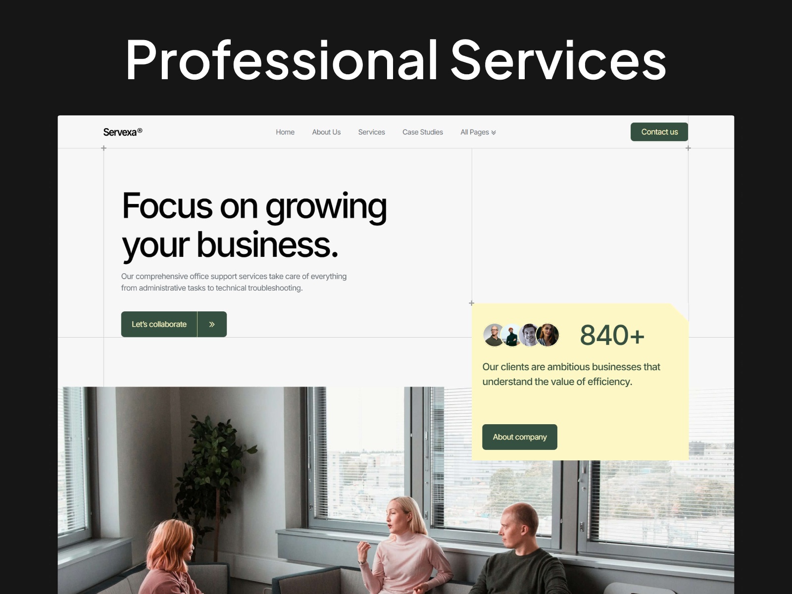 Screenshot of Servexa website