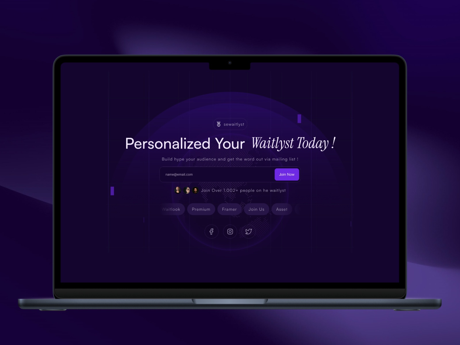 Screenshot of Sewaitlyst website