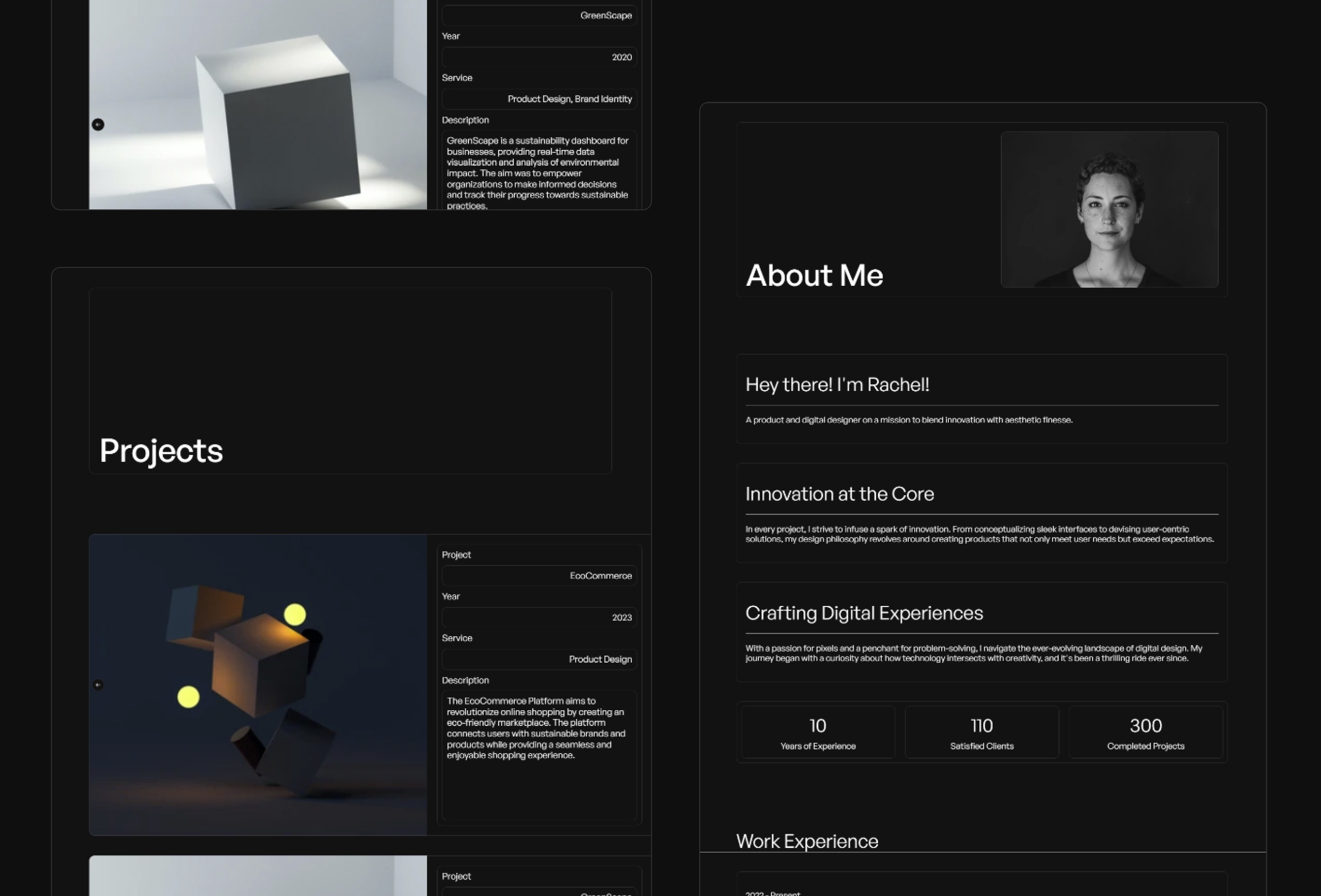 Screenshot 2 of Shade designer portfolio template