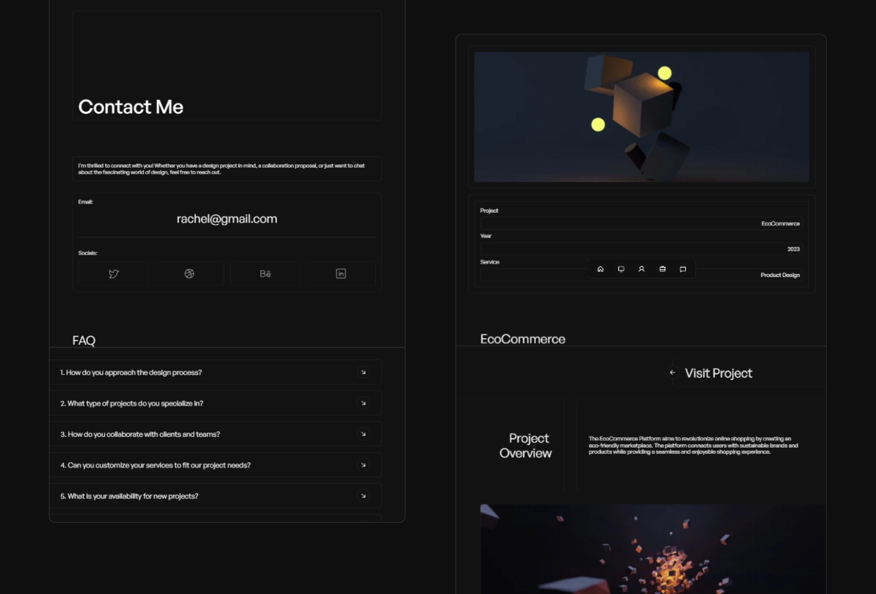 Screenshot 3 of Shade designer portfolio template