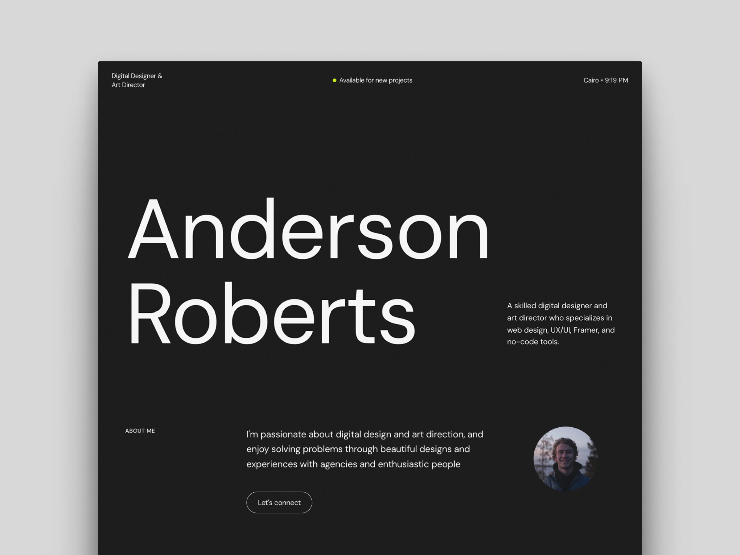 Screenshot 1 of Sharm personal framer template