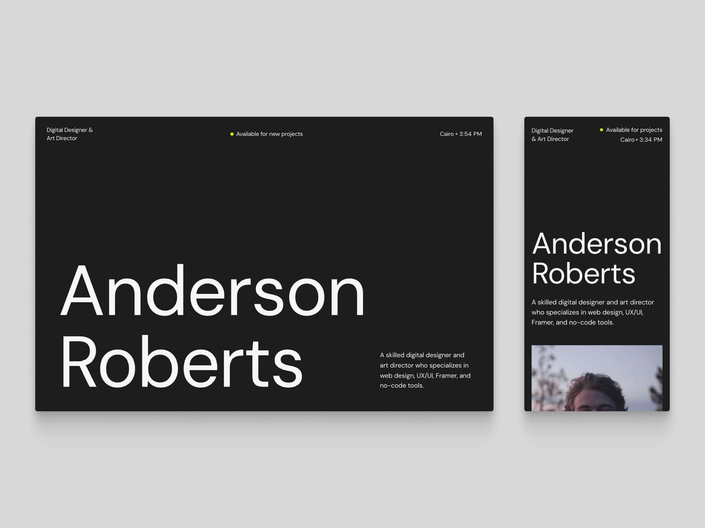 Screenshot 2 of Sharm personal framer template