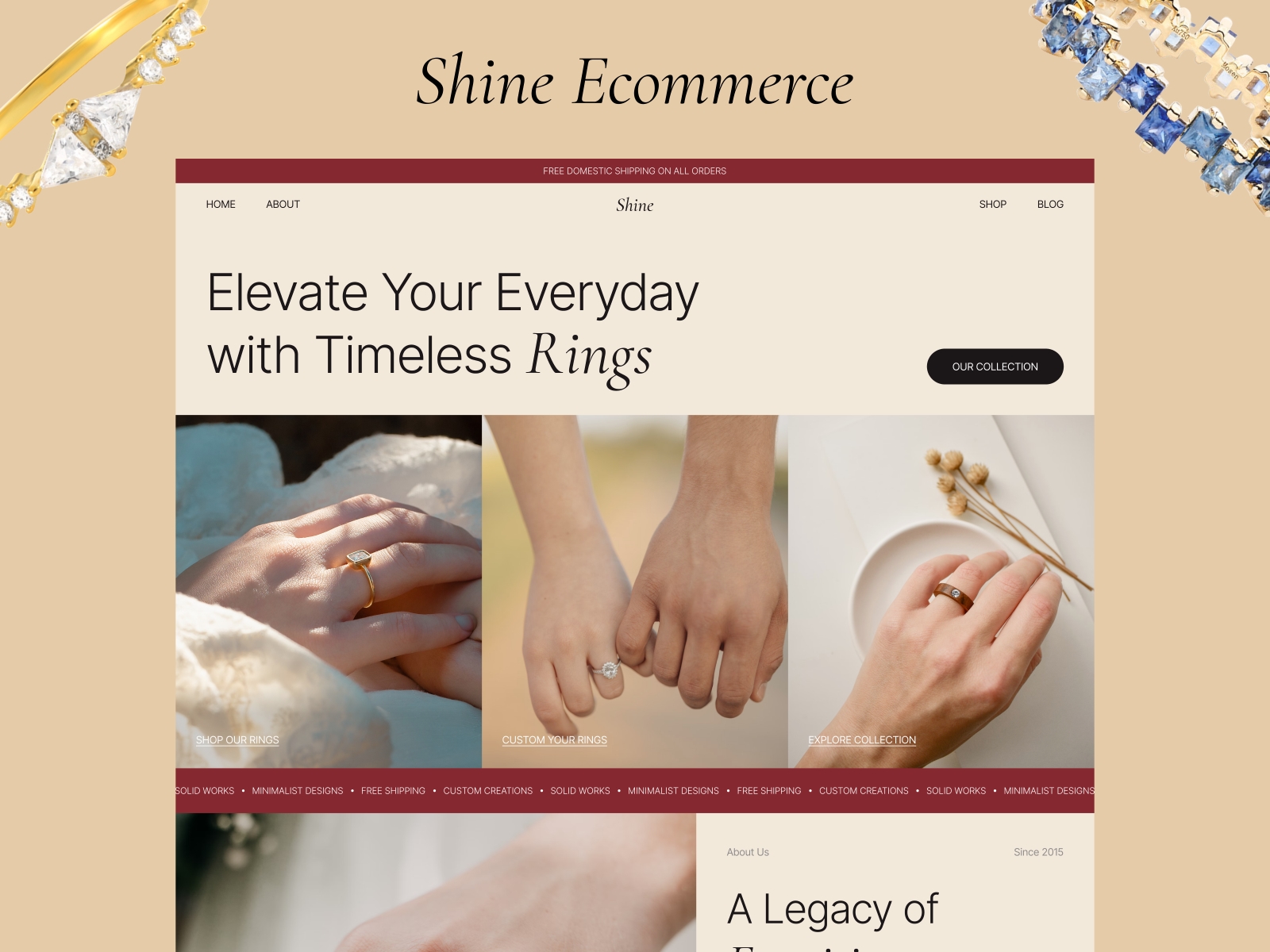 Screenshot of Shine website