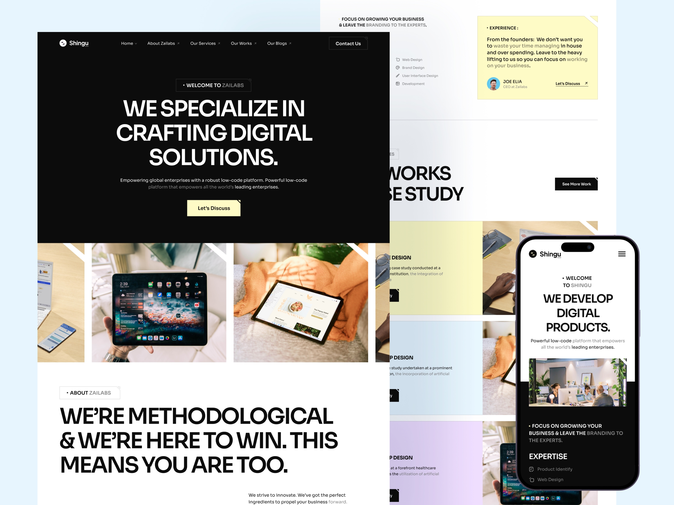 Screenshot of Shingu website