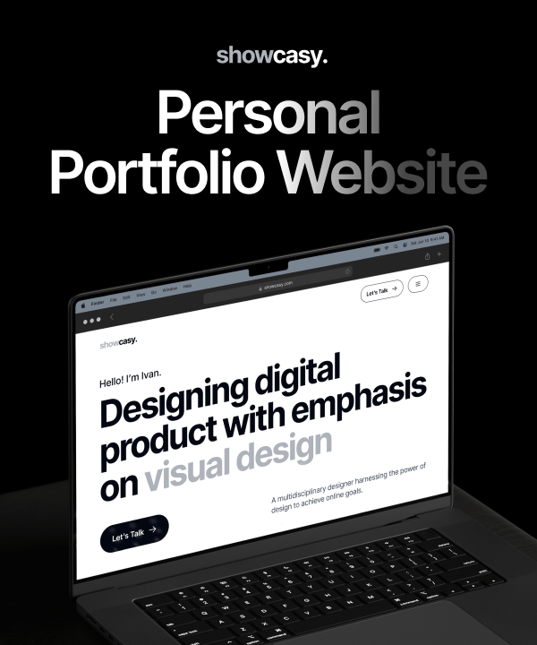Screenshot of Showcasy portfolio website template website