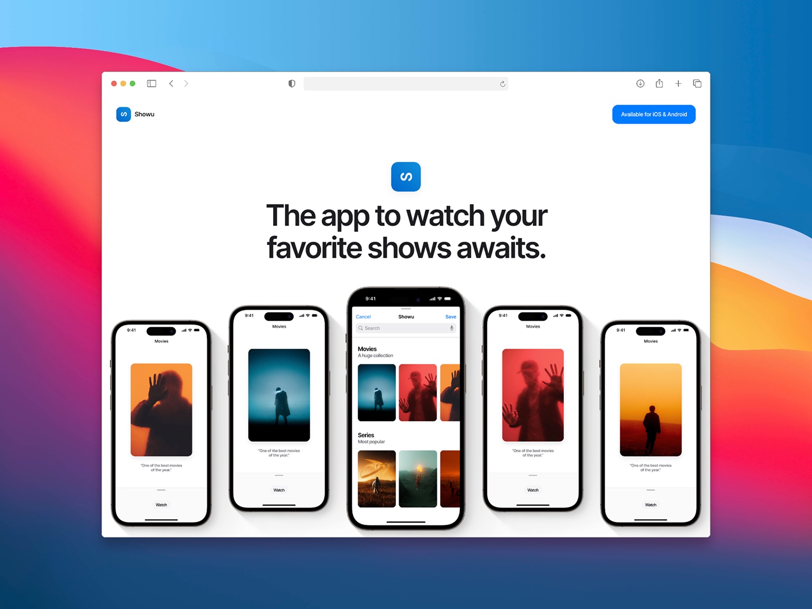 Screenshot of Showu website